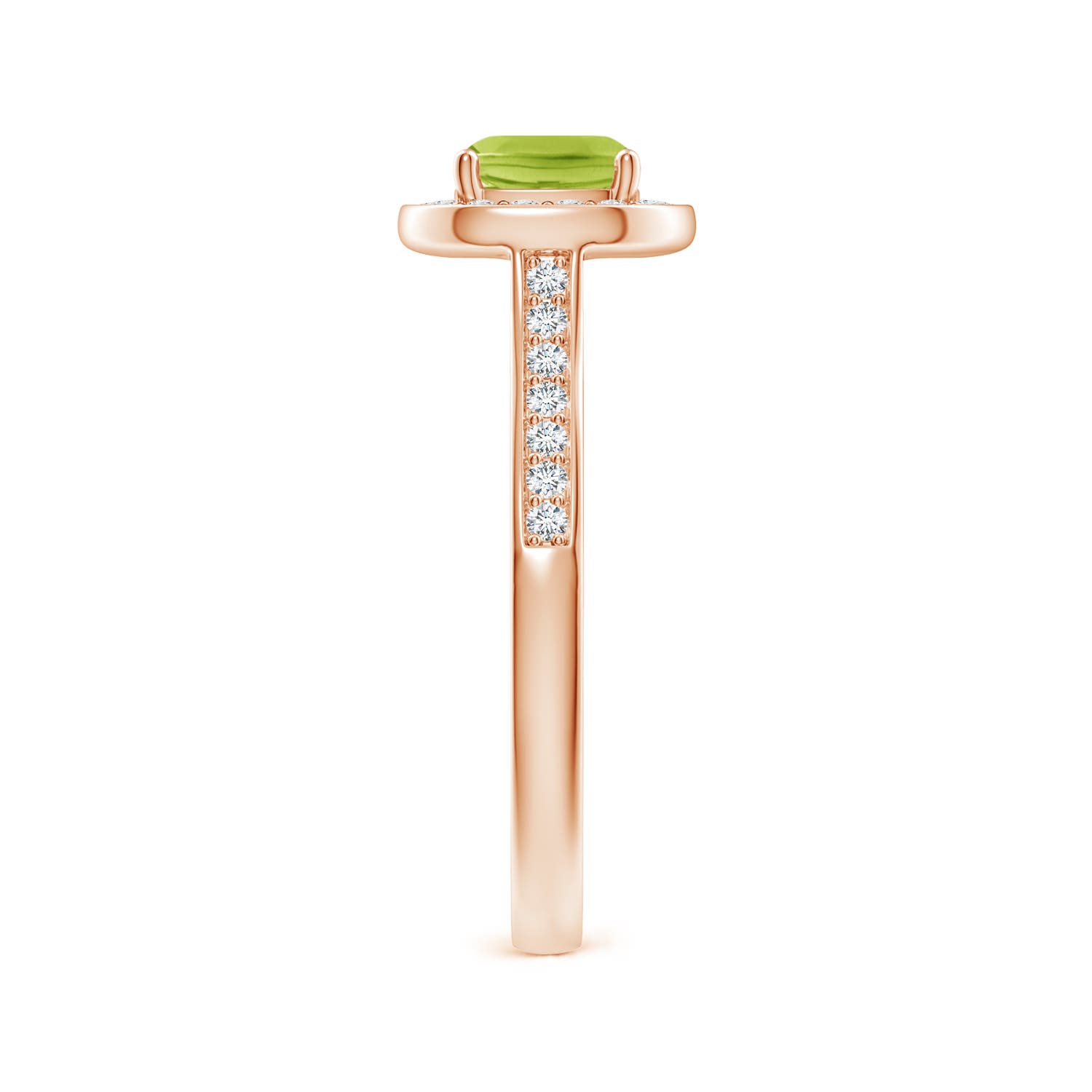 AA - Peridot / 1.38 CT / 14 KT Rose Gold