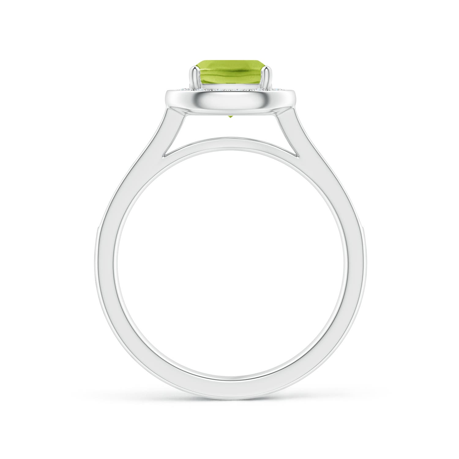 AA - Peridot / 1.38 CT / 14 KT White Gold