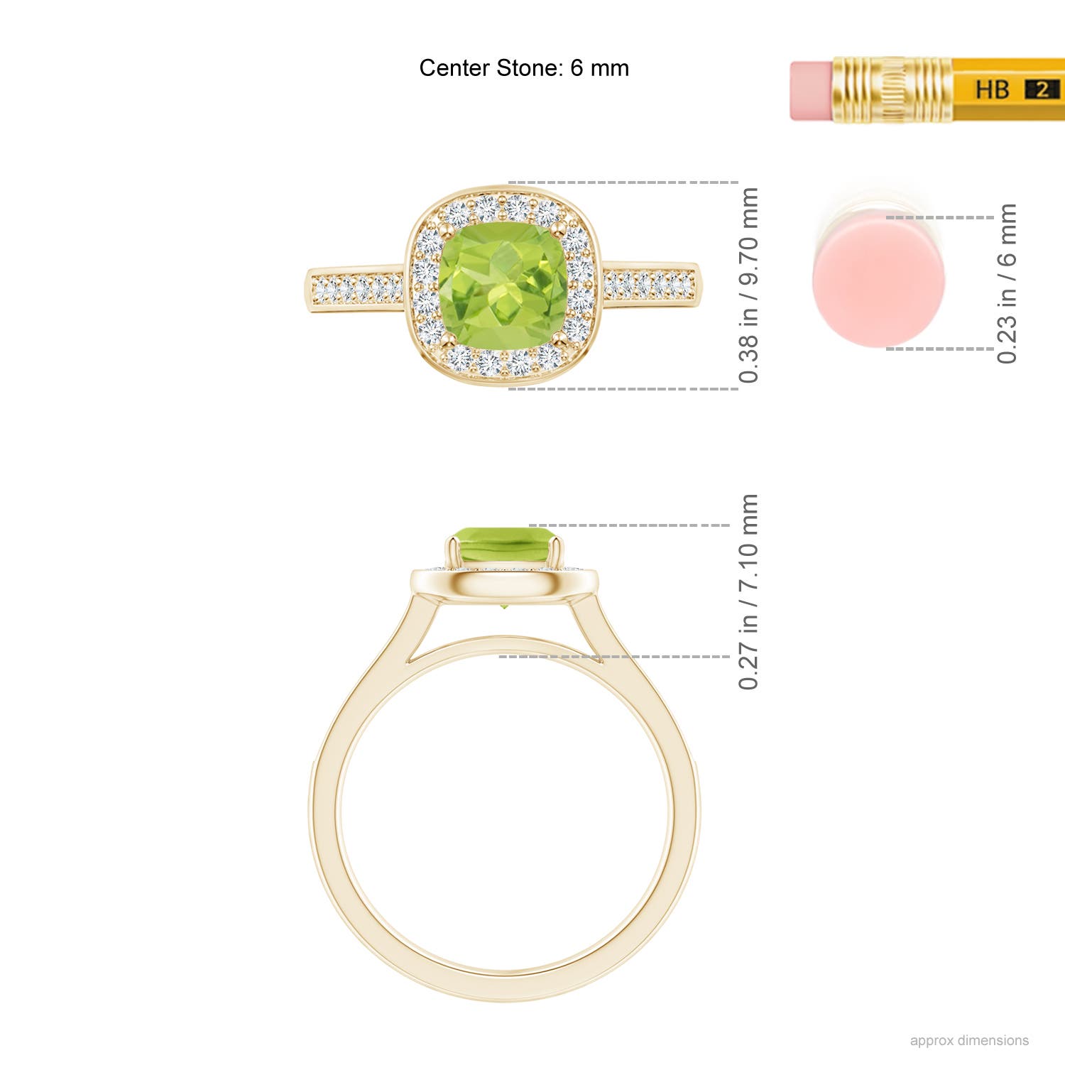 AA - Peridot / 1.38 CT / 14 KT Yellow Gold