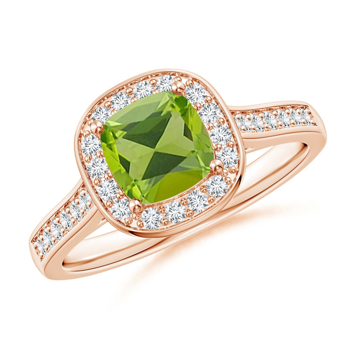 AAA - Peridot / 1.38 CT / 14 KT Rose Gold