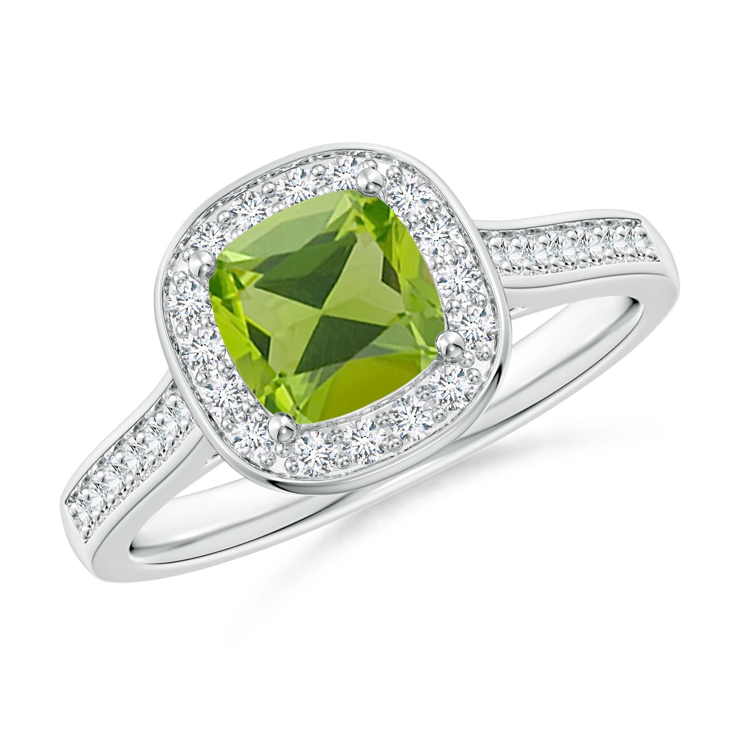 AAA - Peridot / 1.38 CT / 14 KT White Gold