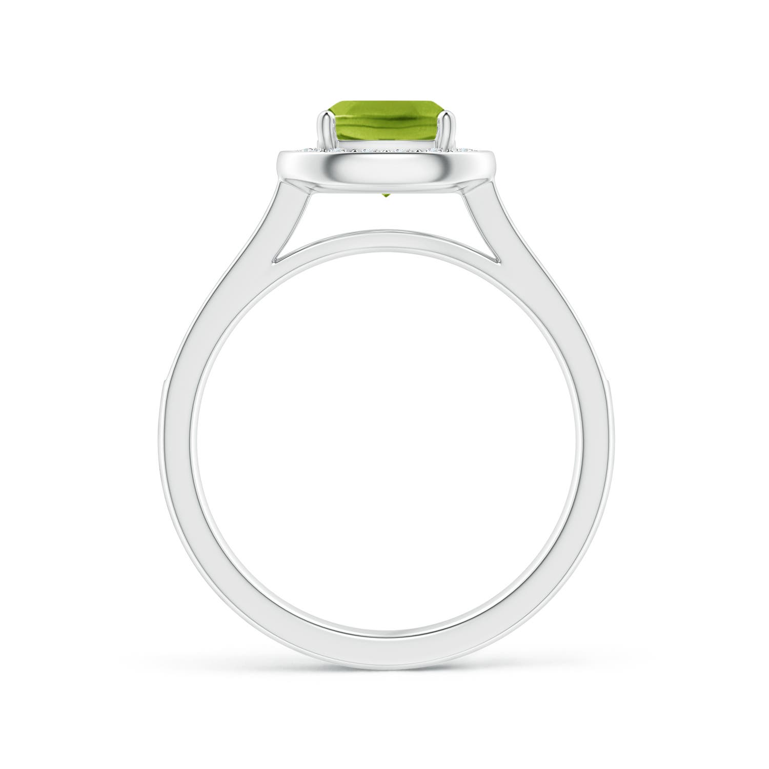 AAA - Peridot / 1.38 CT / 14 KT White Gold