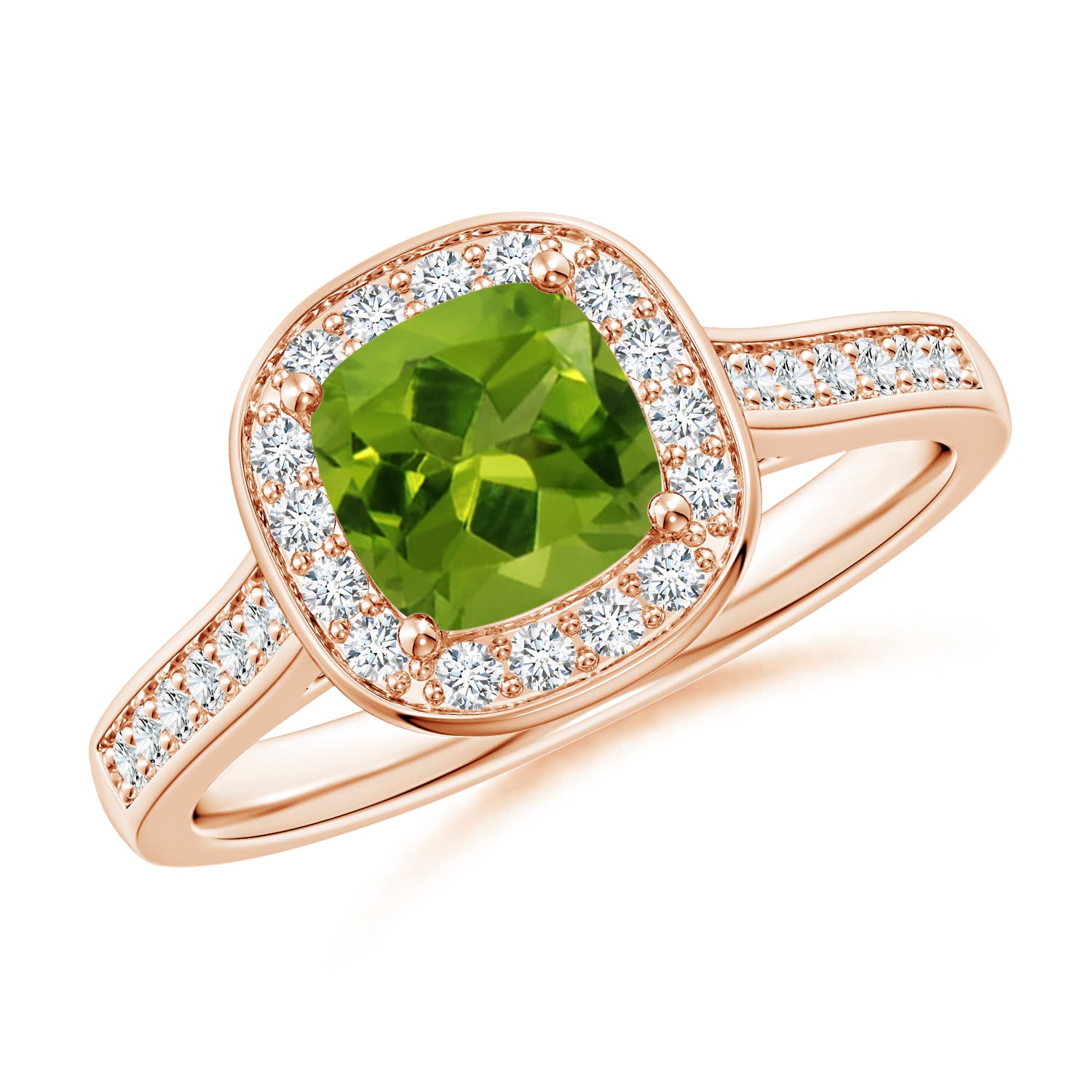 AAAA - Peridot / 1.38 CT / 14 KT Rose Gold