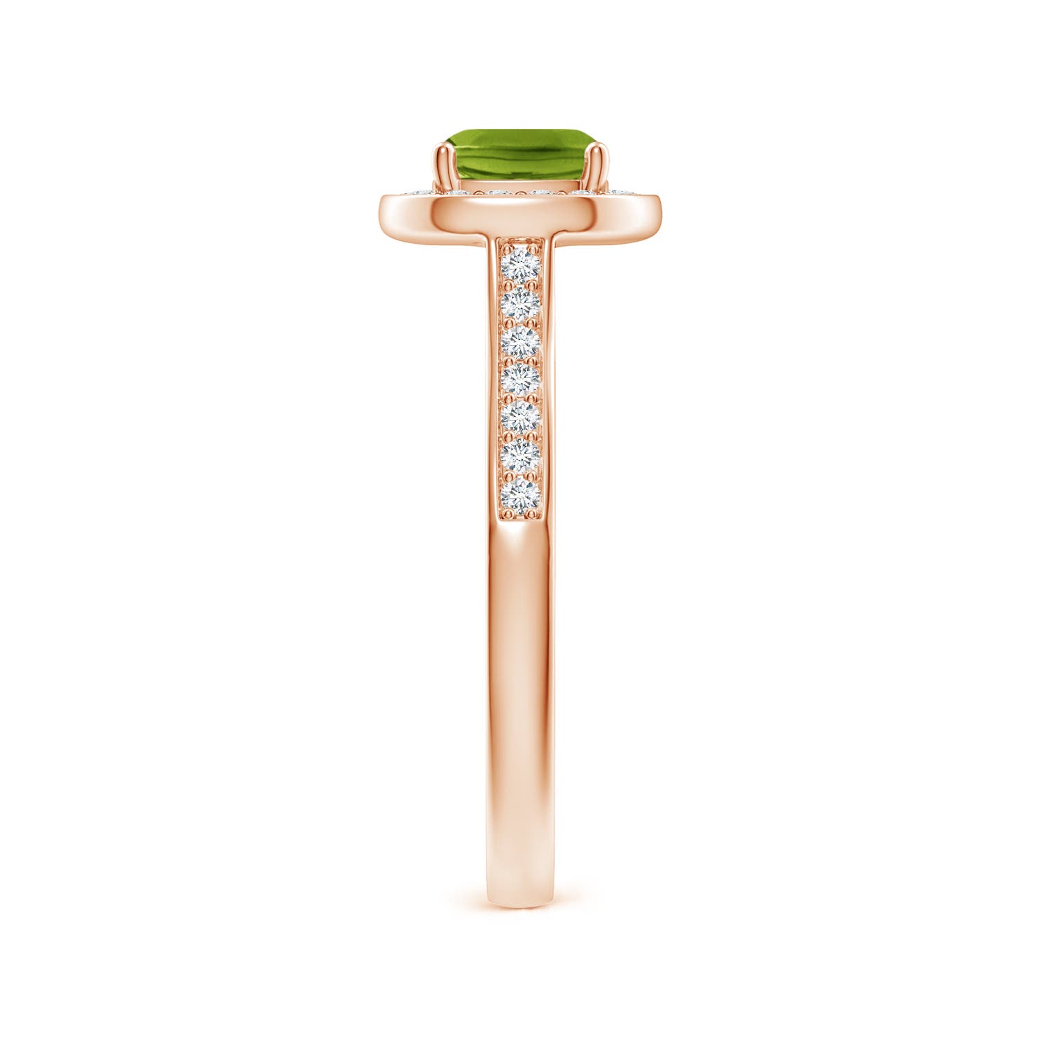 AAAA - Peridot / 1.38 CT / 14 KT Rose Gold