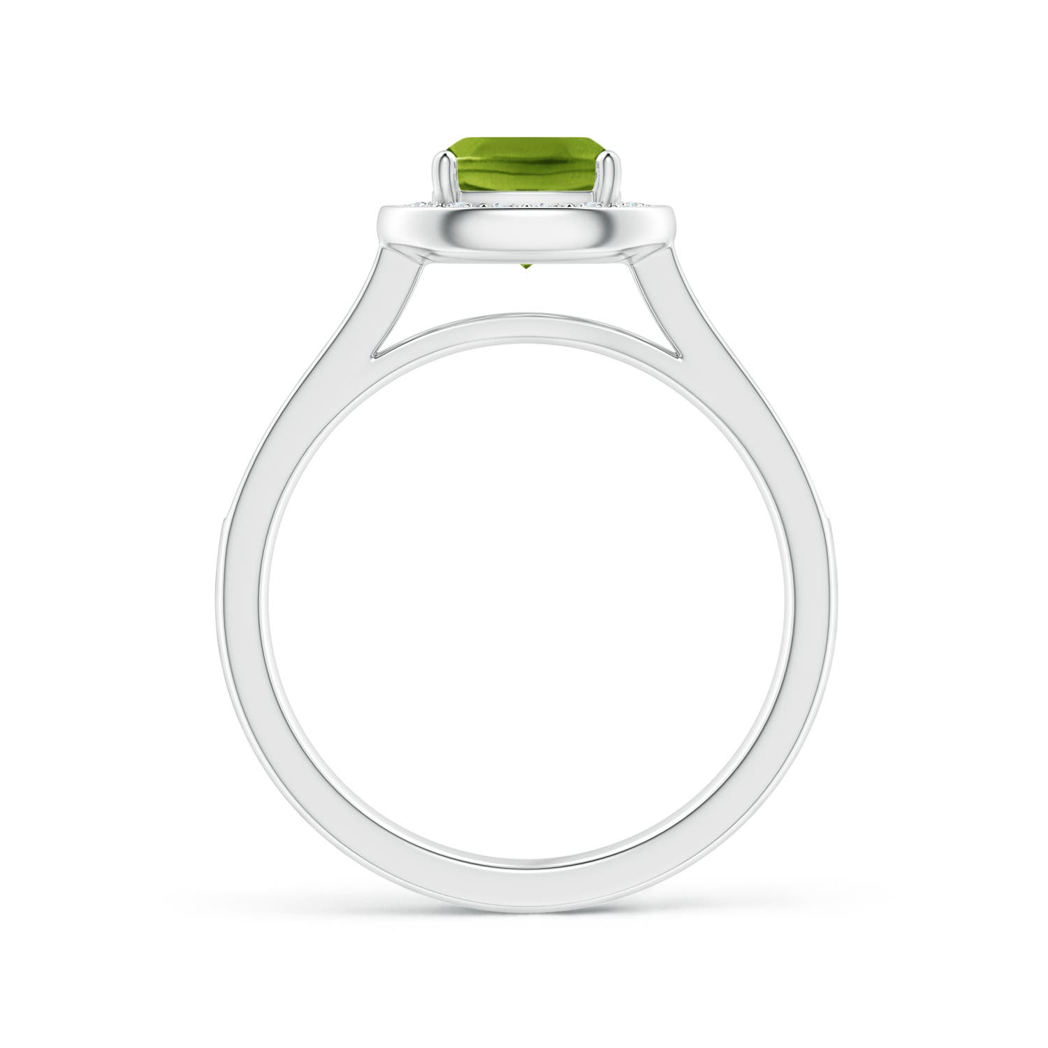 AAAA - Peridot / 1.38 CT / 14 KT White Gold