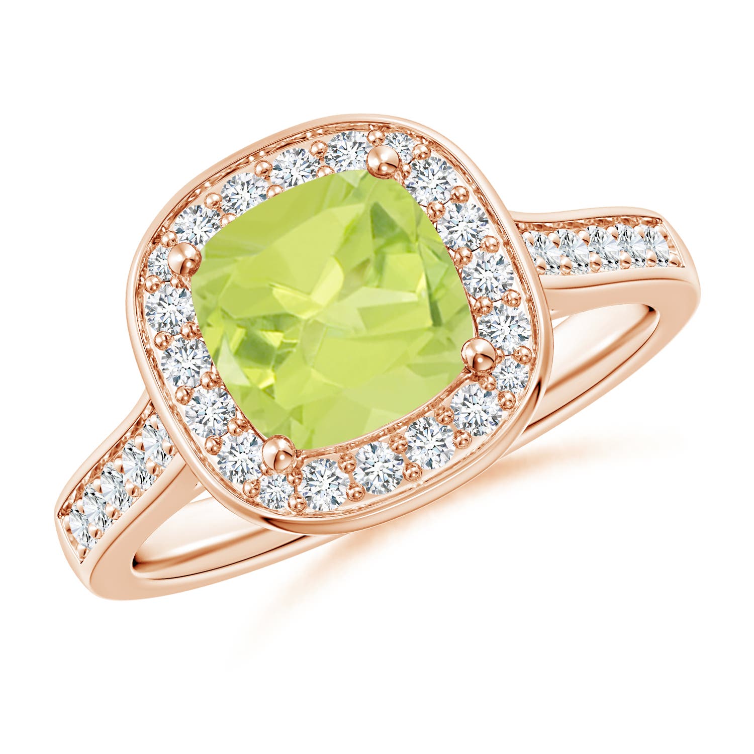 A - Peridot / 1.79 CT / 14 KT Rose Gold