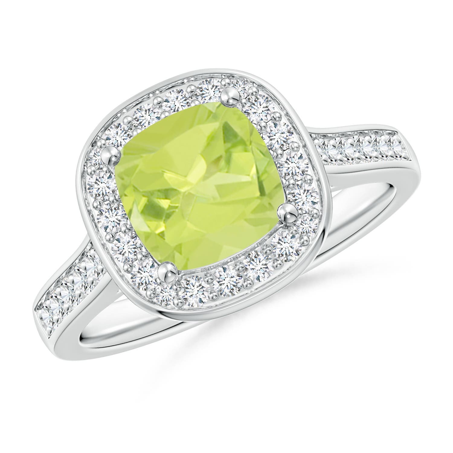 A - Peridot / 1.79 CT / 14 KT White Gold