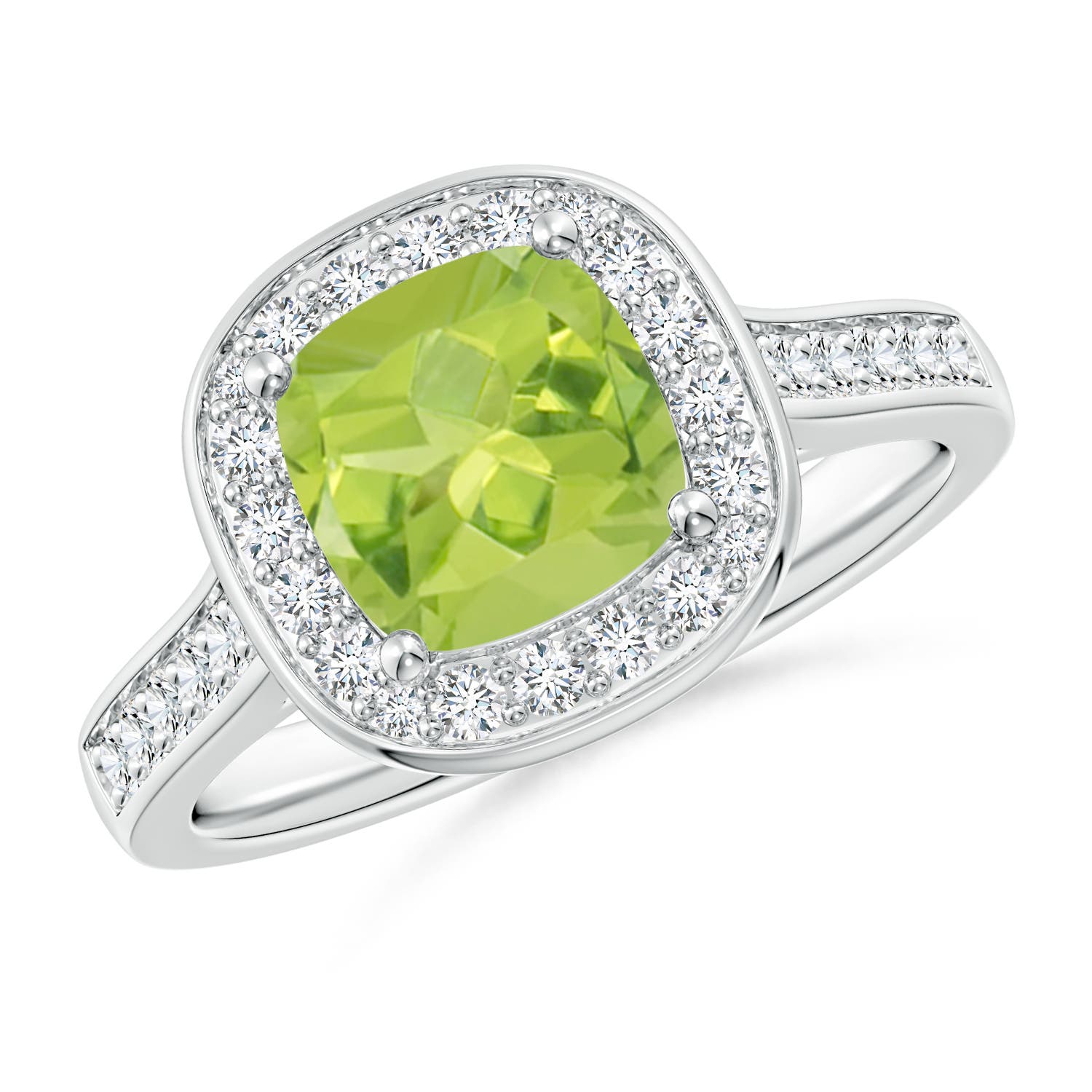 AA - Peridot / 1.79 CT / 14 KT White Gold