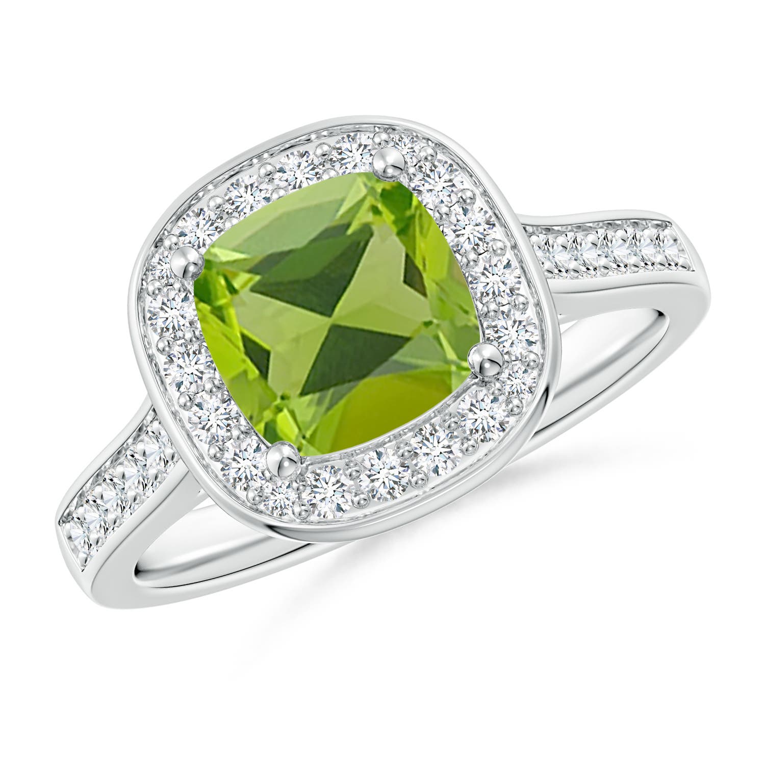 AAA - Peridot / 1.79 CT / 14 KT White Gold