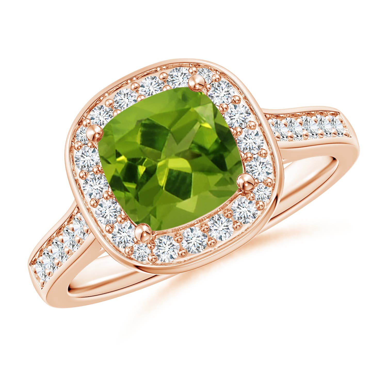 AAAA - Peridot / 1.79 CT / 14 KT Rose Gold