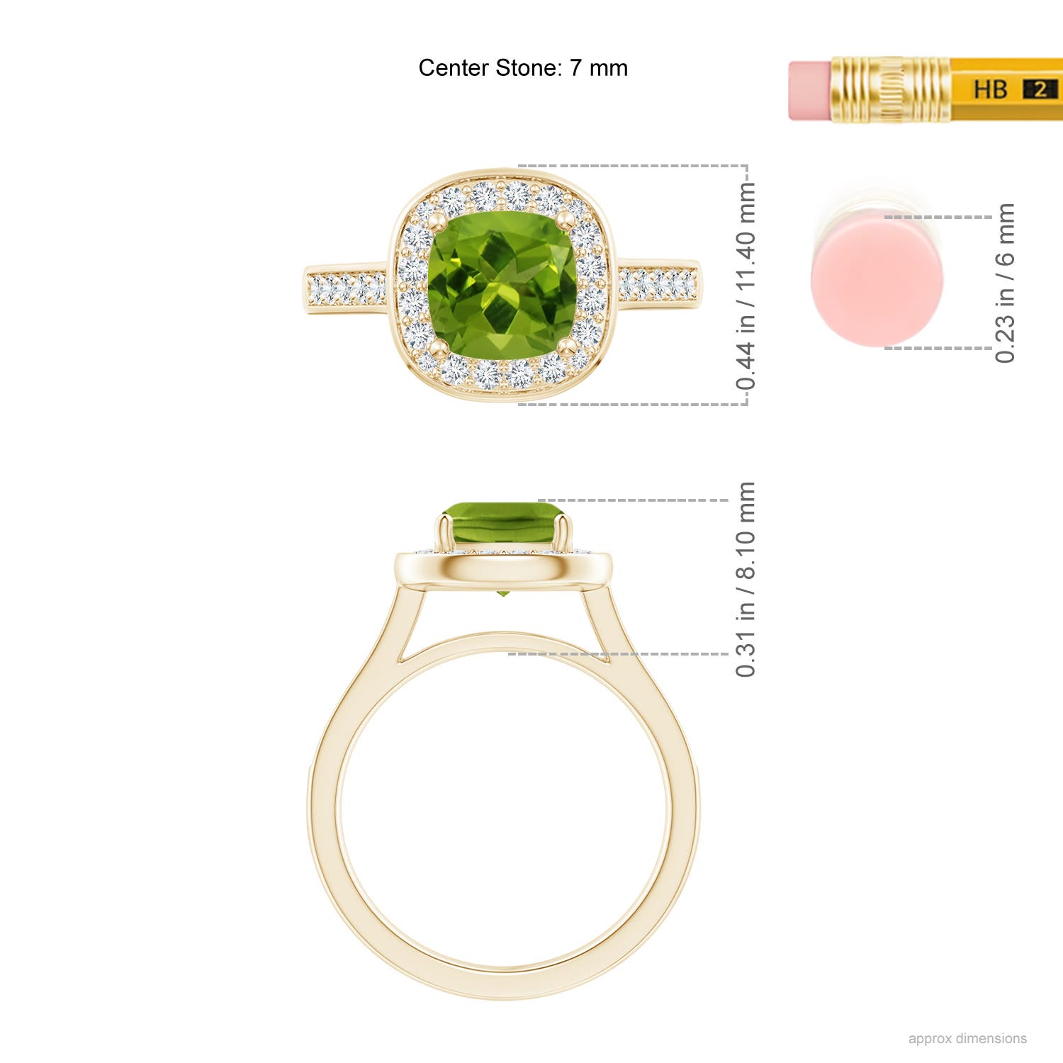 AAAA - Peridot / 1.79 CT / 14 KT Yellow Gold