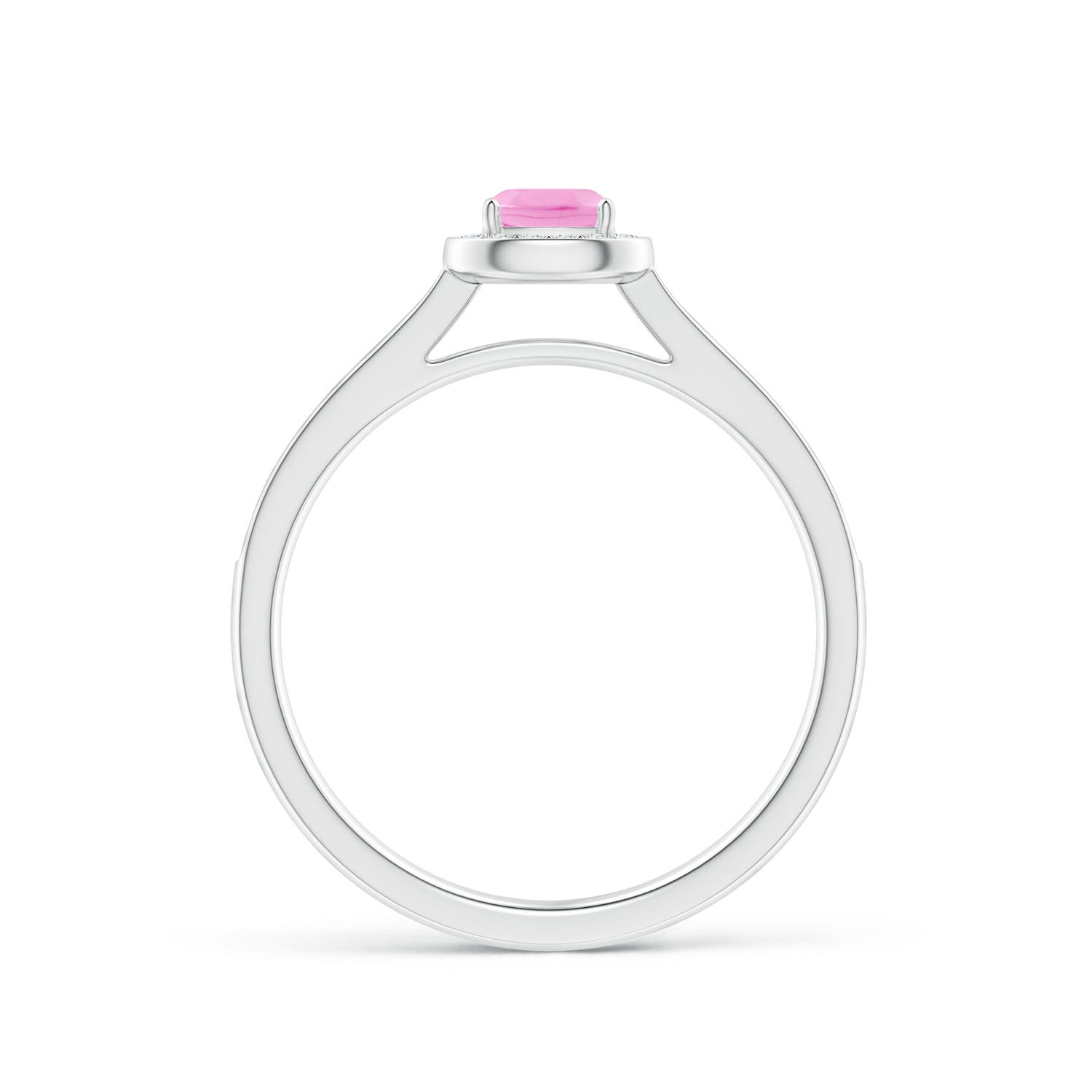 A - Pink Sapphire / 0.48 CT / 14 KT White Gold