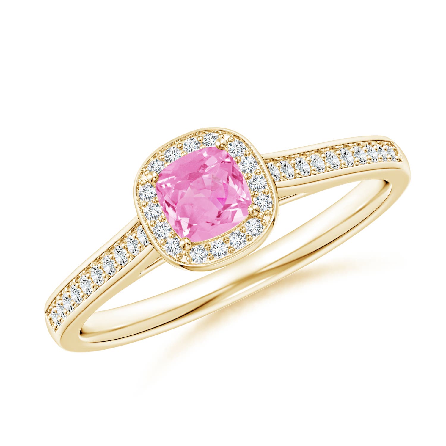 A - Pink Sapphire / 0.48 CT / 14 KT Yellow Gold