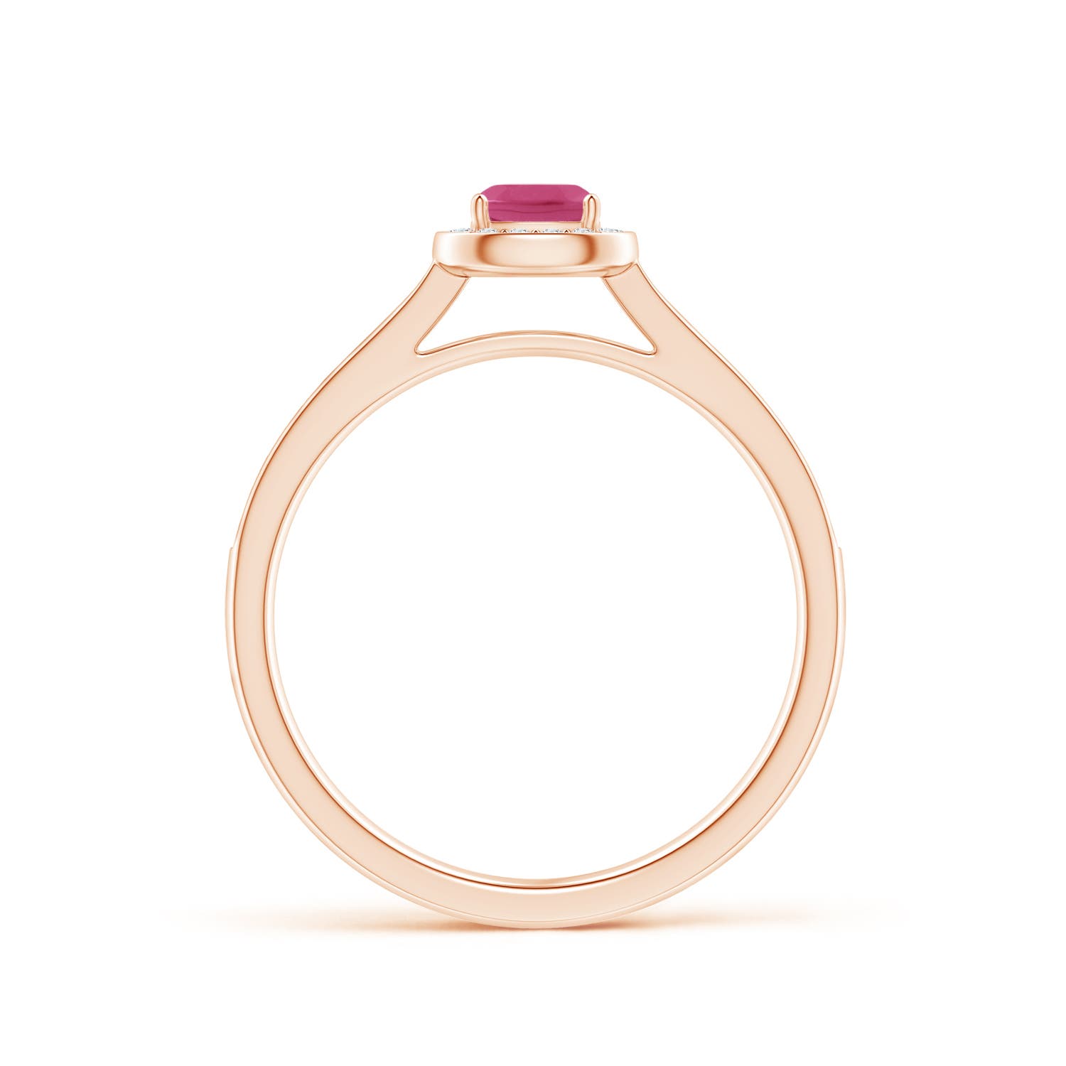 AAAA - Pink Sapphire / 0.48 CT / 14 KT Rose Gold