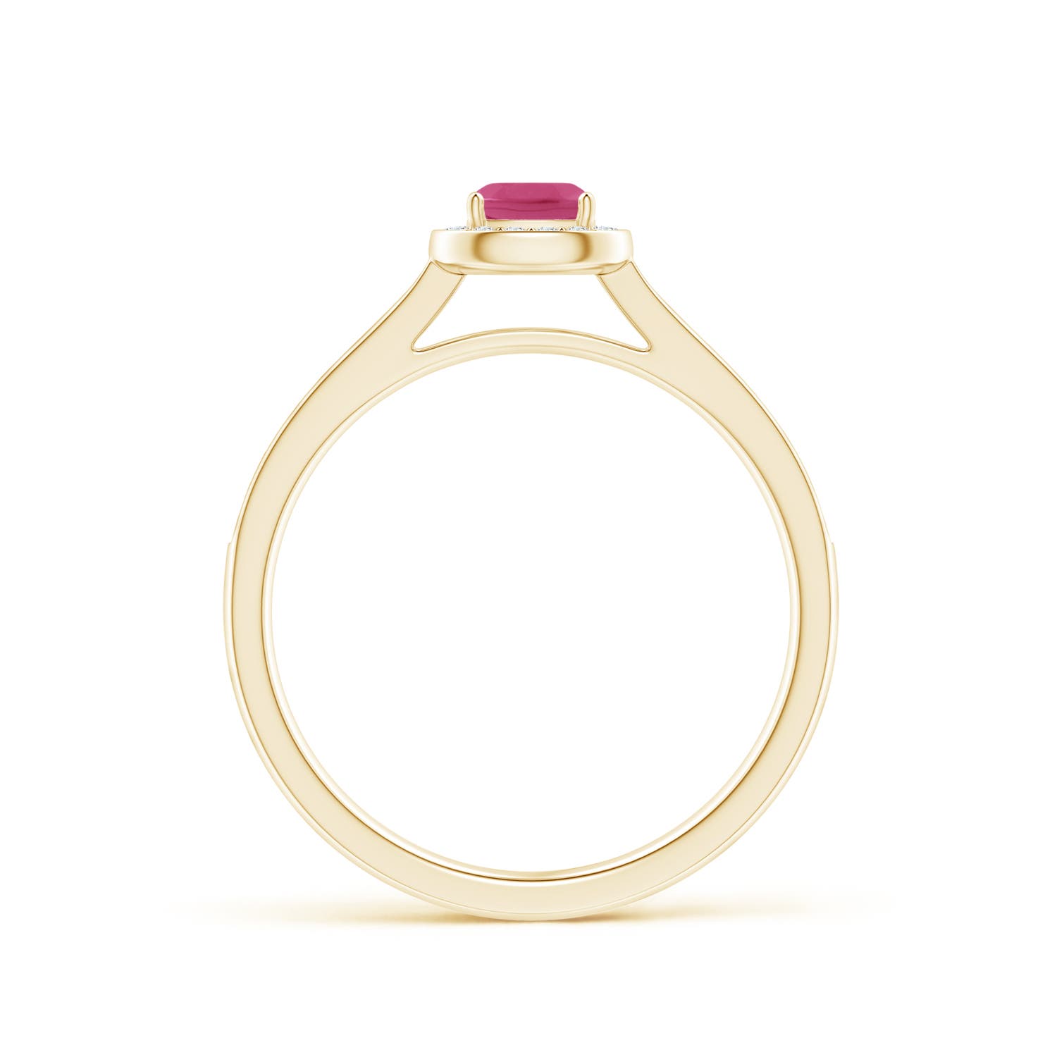 AAAA - Pink Sapphire / 0.48 CT / 14 KT Yellow Gold