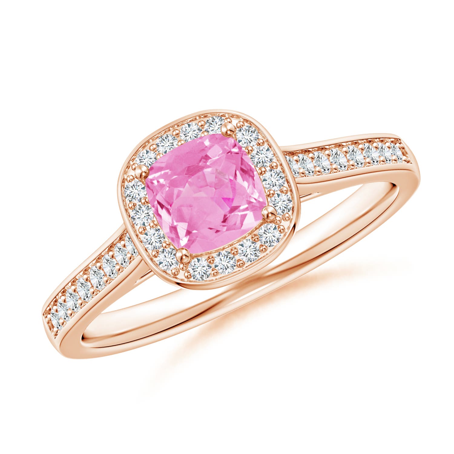 A - Pink Sapphire / 0.81 CT / 14 KT Rose Gold