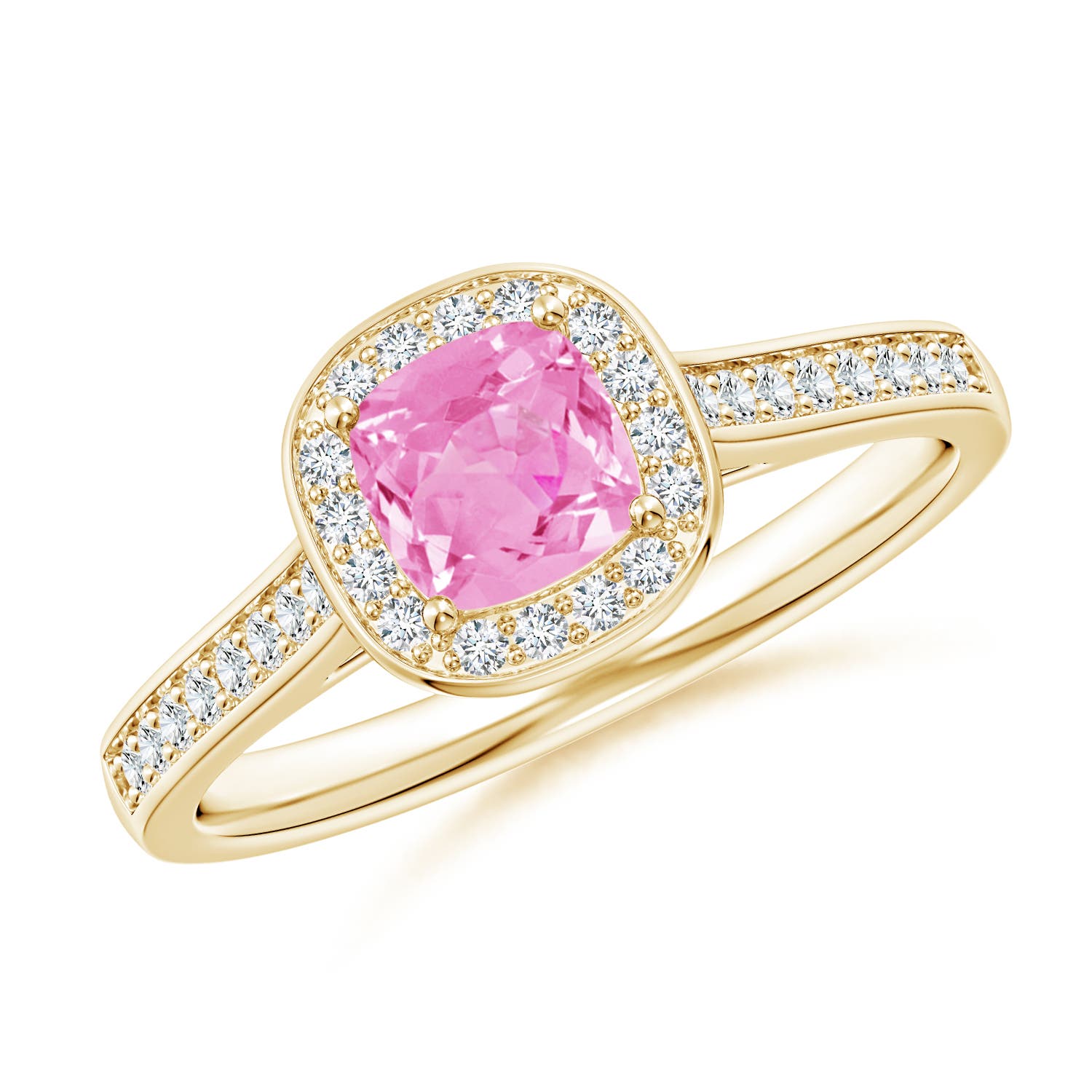 A - Pink Sapphire / 0.81 CT / 14 KT Yellow Gold