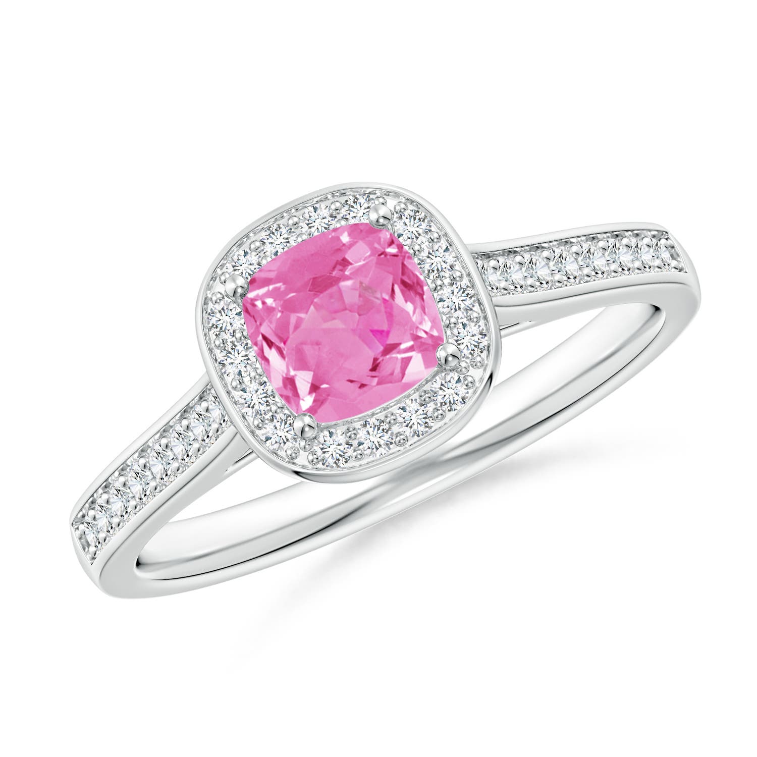 AA - Pink Sapphire / 0.81 CT / 14 KT White Gold