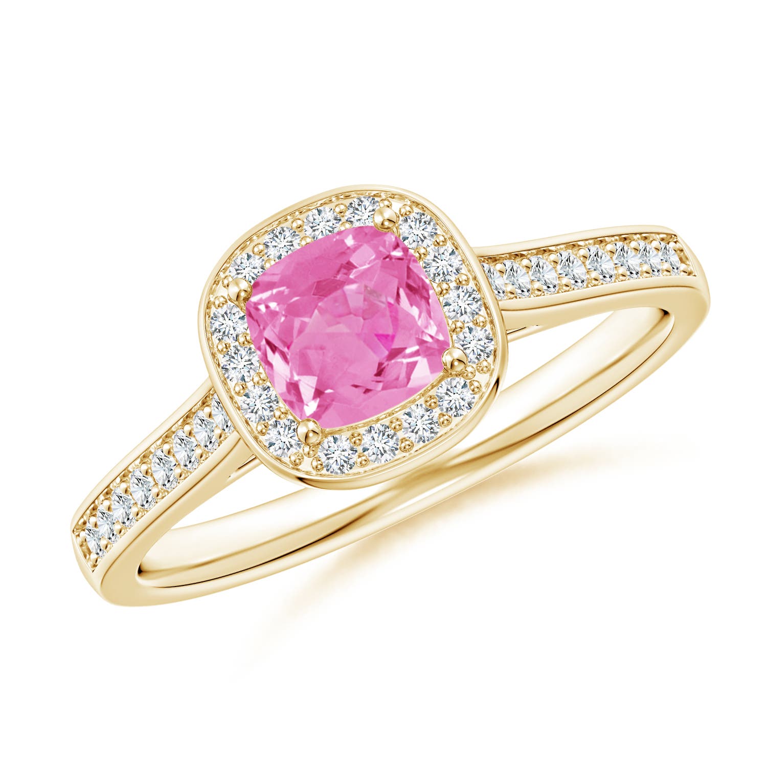 AA - Pink Sapphire / 0.81 CT / 14 KT Yellow Gold