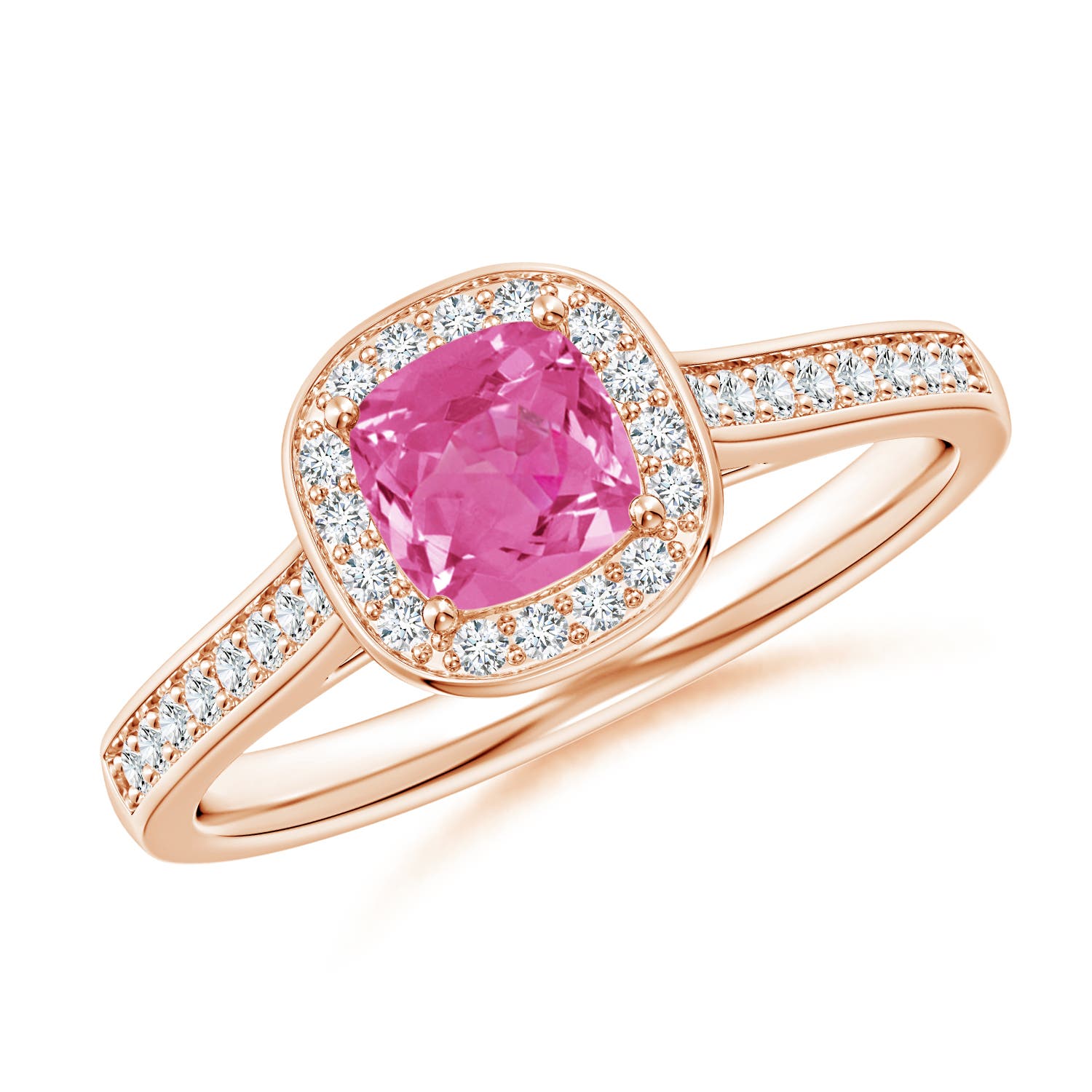 AAA - Pink Sapphire / 0.81 CT / 14 KT Rose Gold