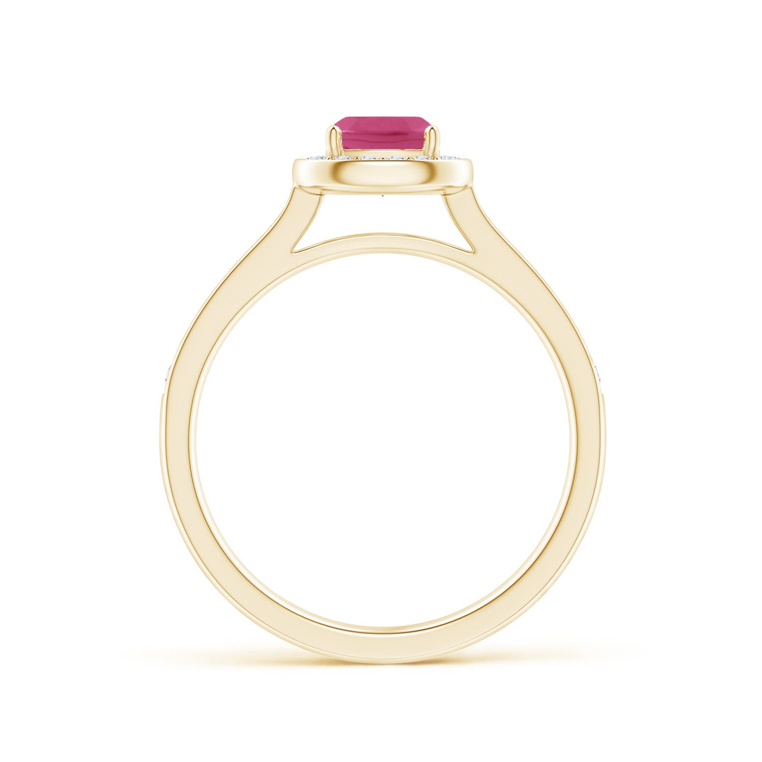 AAAA - Pink Sapphire / 0.81 CT / 14 KT Yellow Gold