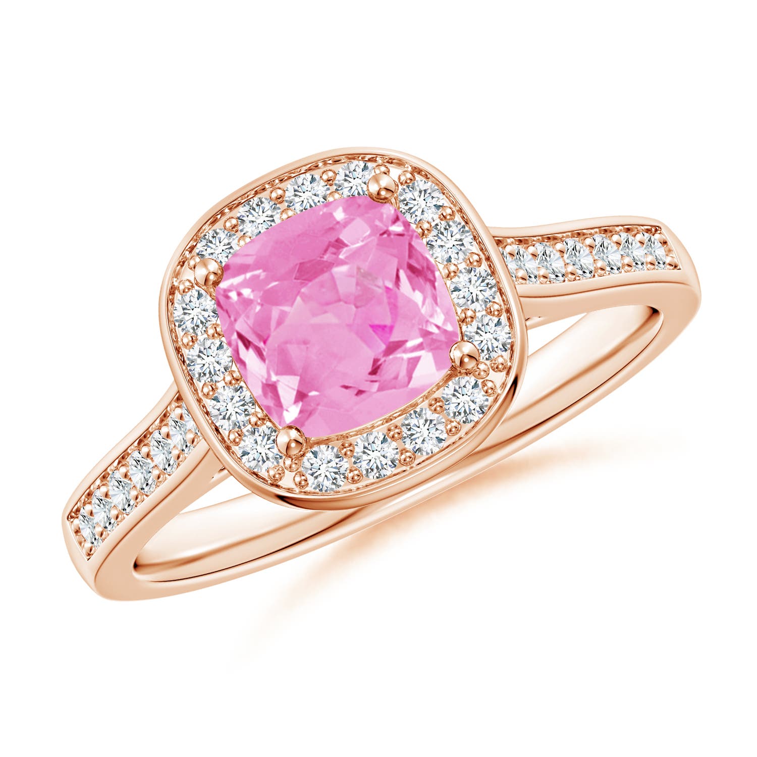 A - Pink Sapphire / 1.18 CT / 14 KT Rose Gold