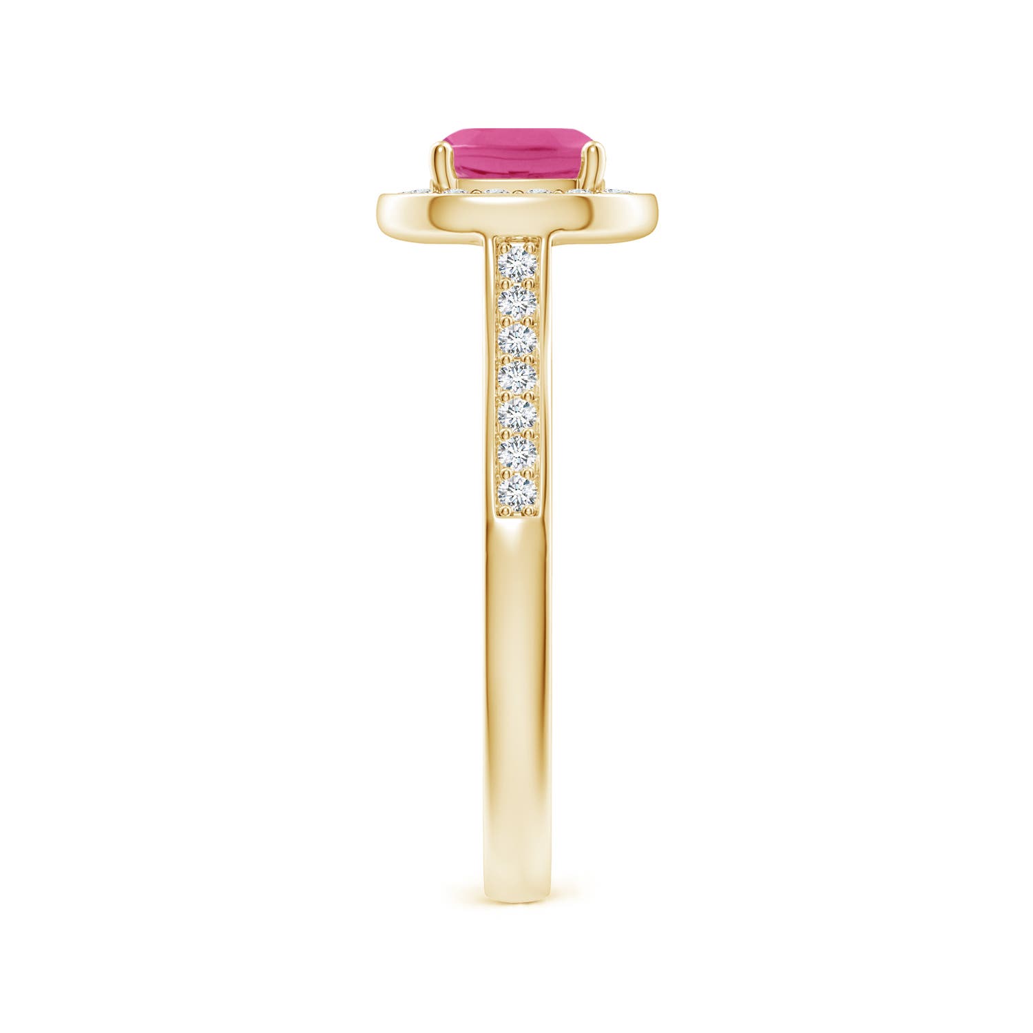 AAA - Pink Sapphire / 1.18 CT / 14 KT Yellow Gold