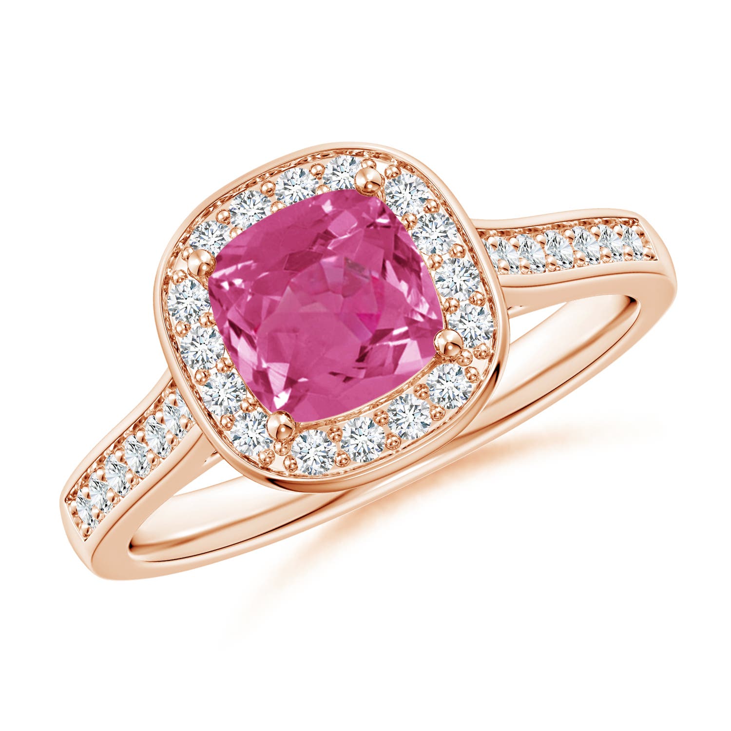 AAAA - Pink Sapphire / 1.18 CT / 14 KT Rose Gold