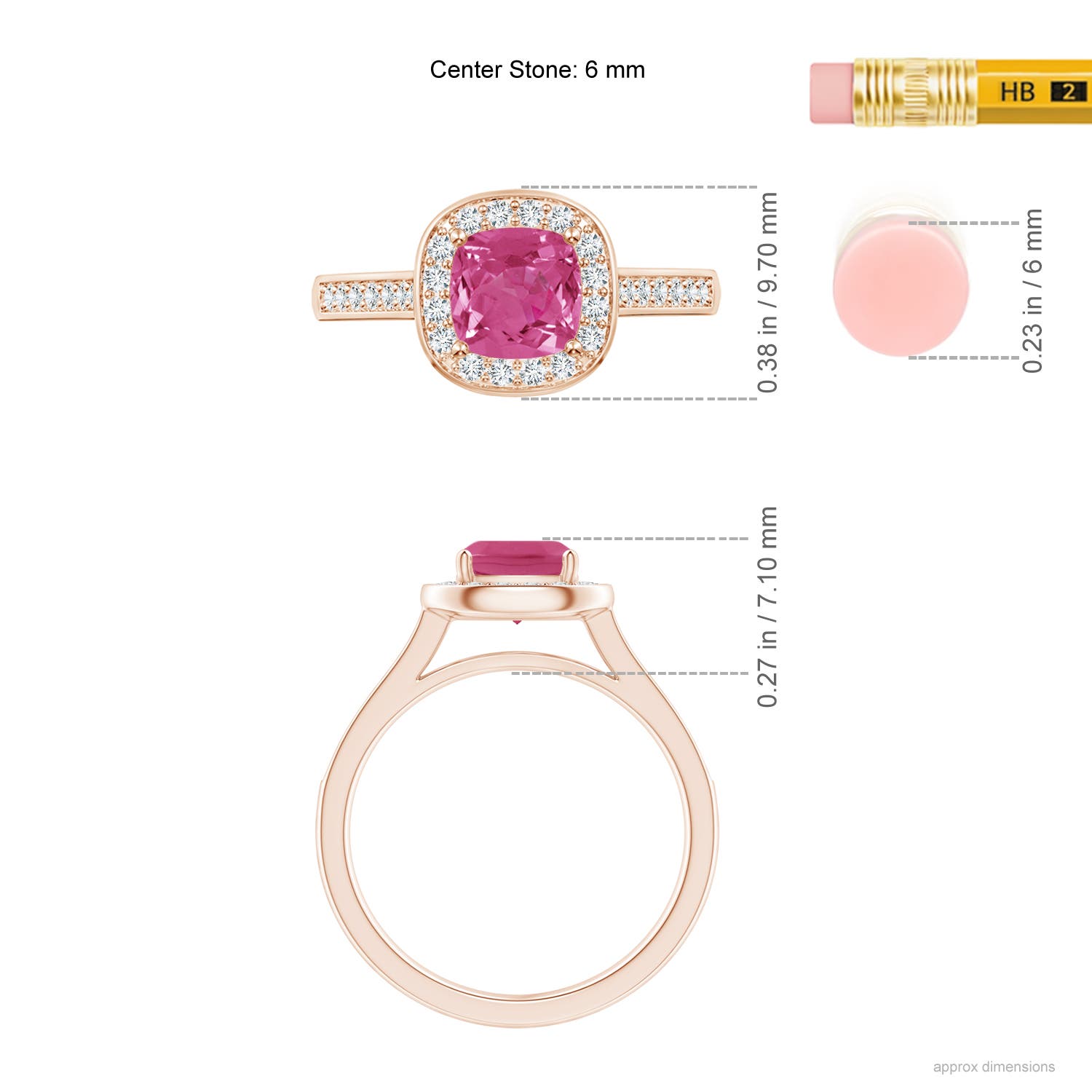 AAAA - Pink Sapphire / 1.18 CT / 14 KT Rose Gold