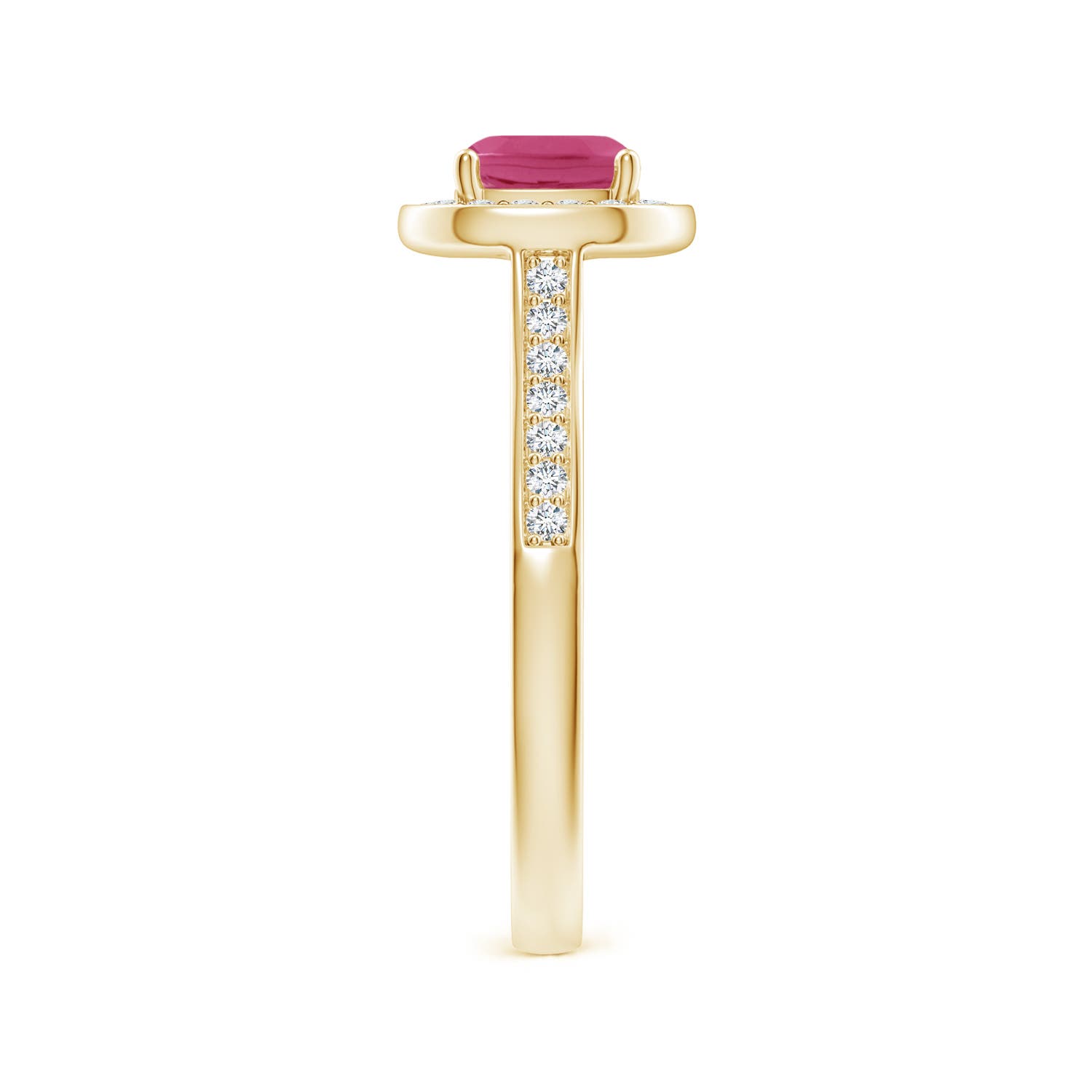 AAAA - Pink Sapphire / 1.18 CT / 14 KT Yellow Gold