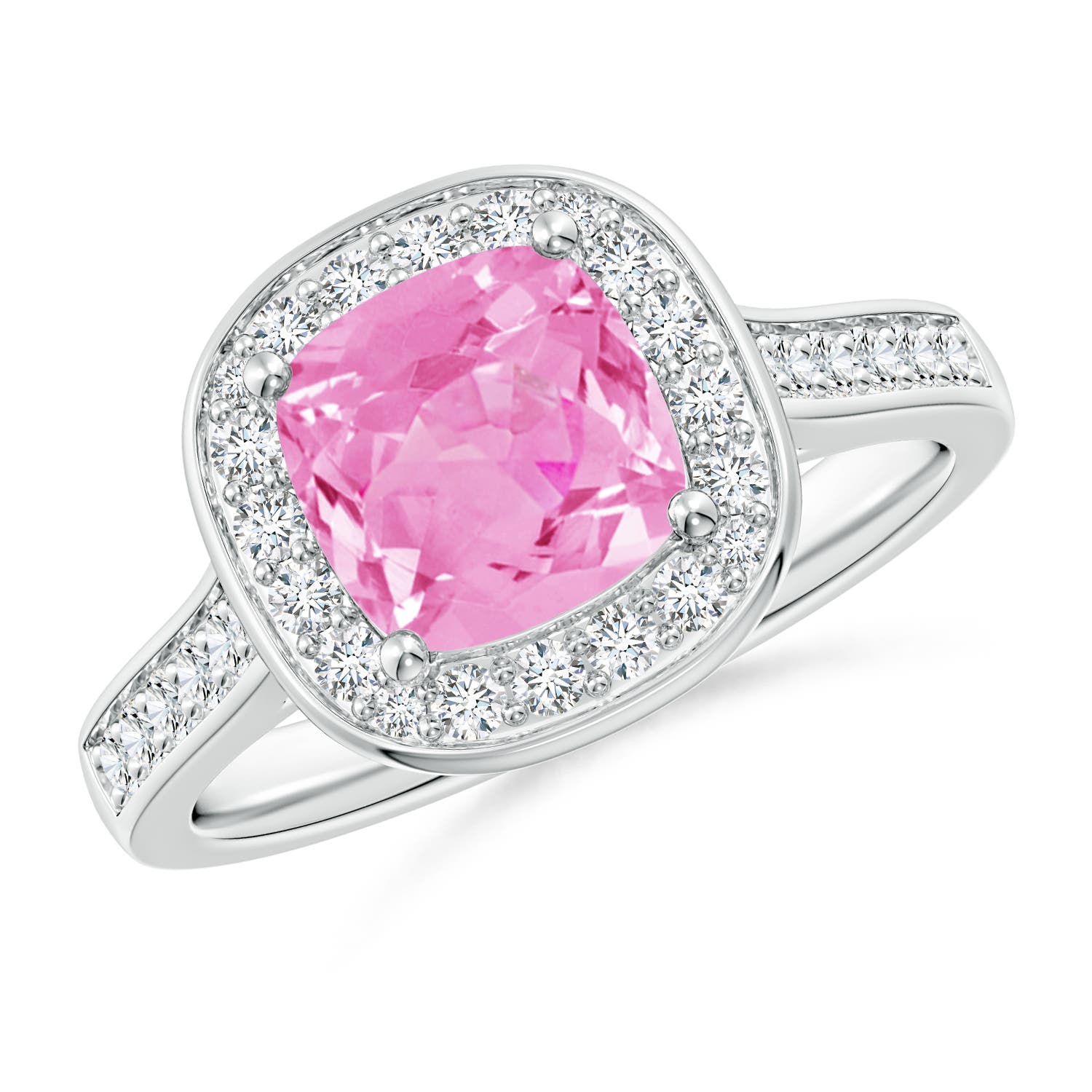 A - Pink Sapphire / 1.89 CT / 14 KT White Gold