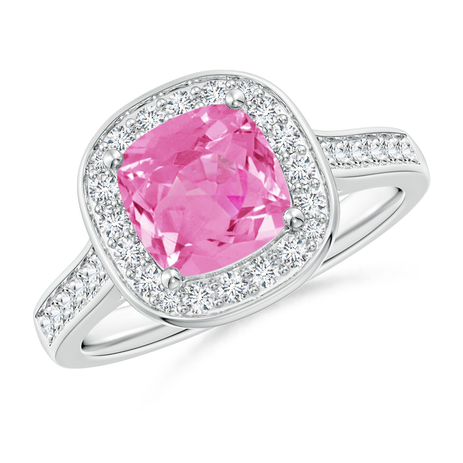 AA - Pink Sapphire / 1.89 CT / 14 KT White Gold