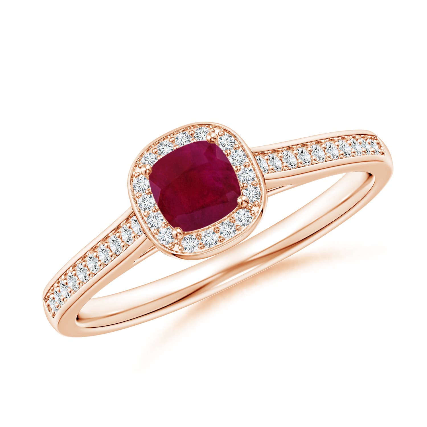 A - Ruby / 0.48 CT / 14 KT Rose Gold