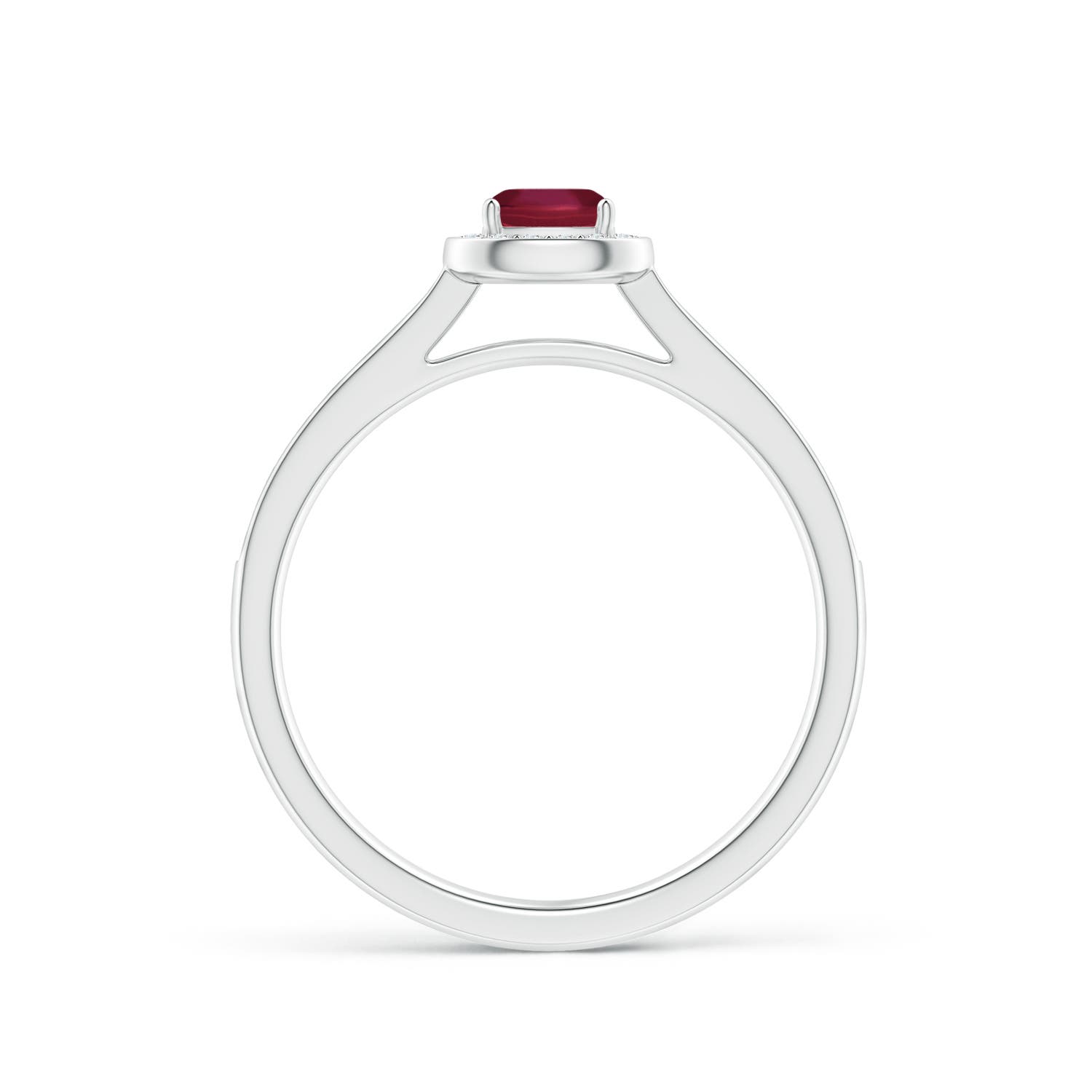 A - Ruby / 0.48 CT / 14 KT White Gold