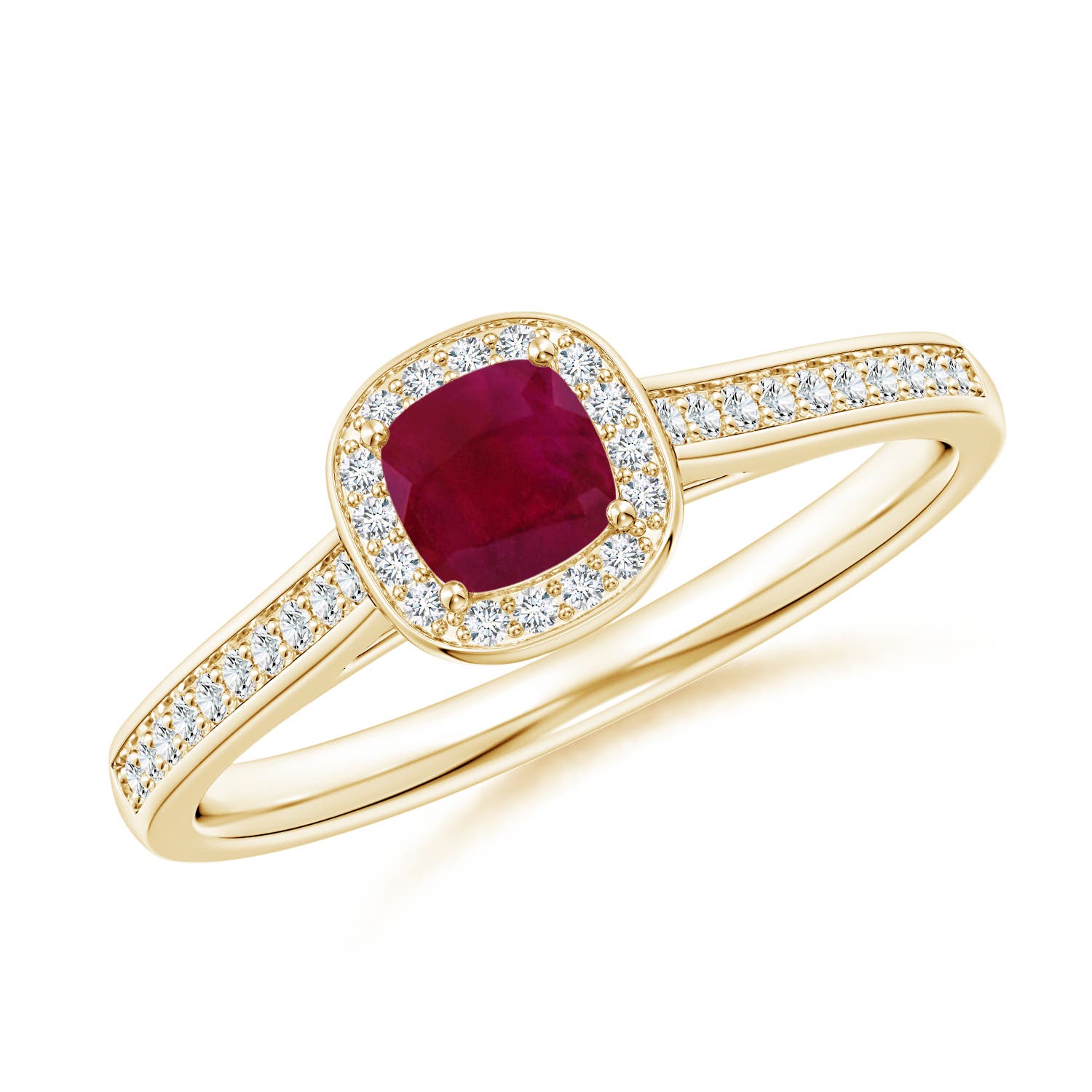 A - Ruby / 0.48 CT / 14 KT Yellow Gold