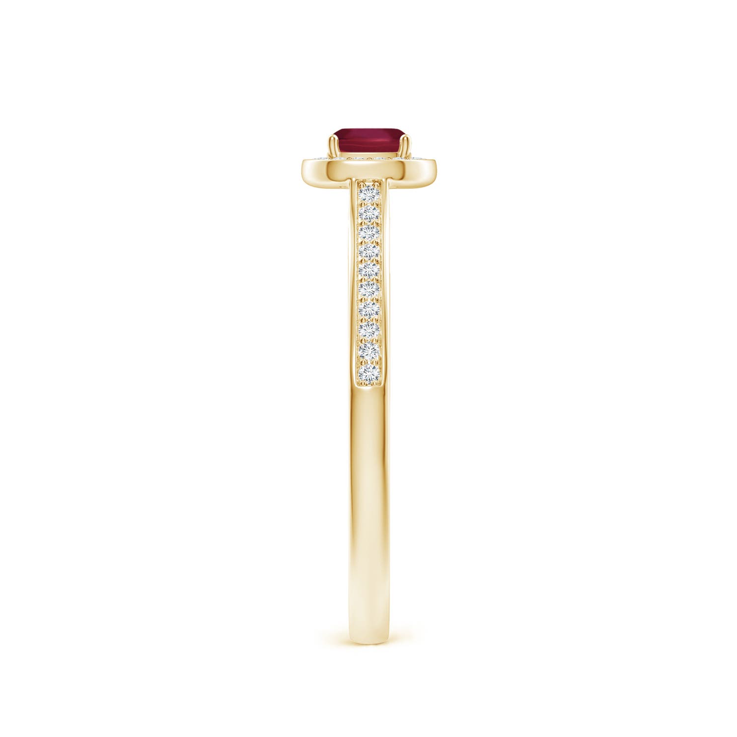 A - Ruby / 0.48 CT / 14 KT Yellow Gold