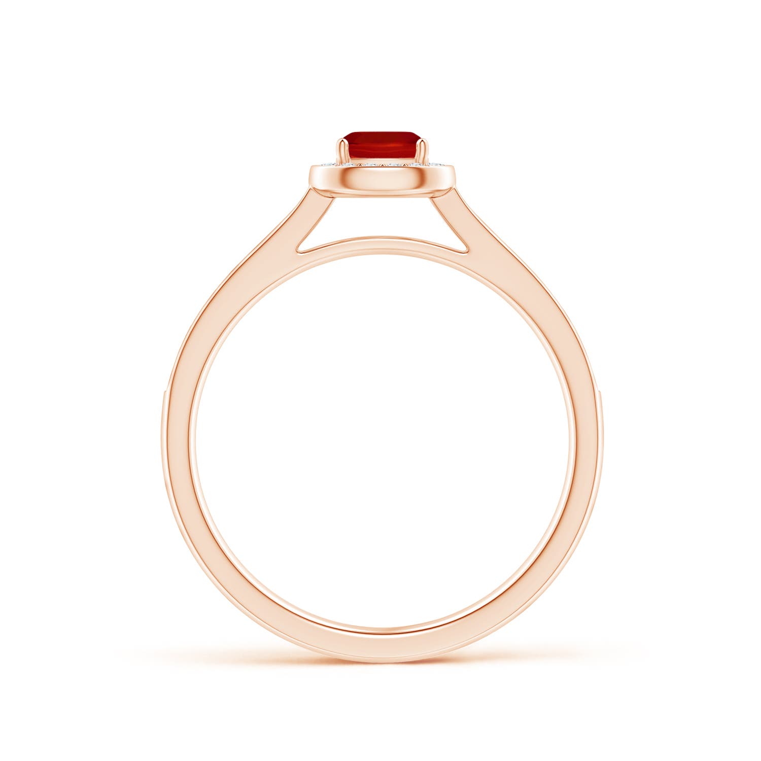 AAA - Ruby / 0.48 CT / 14 KT Rose Gold