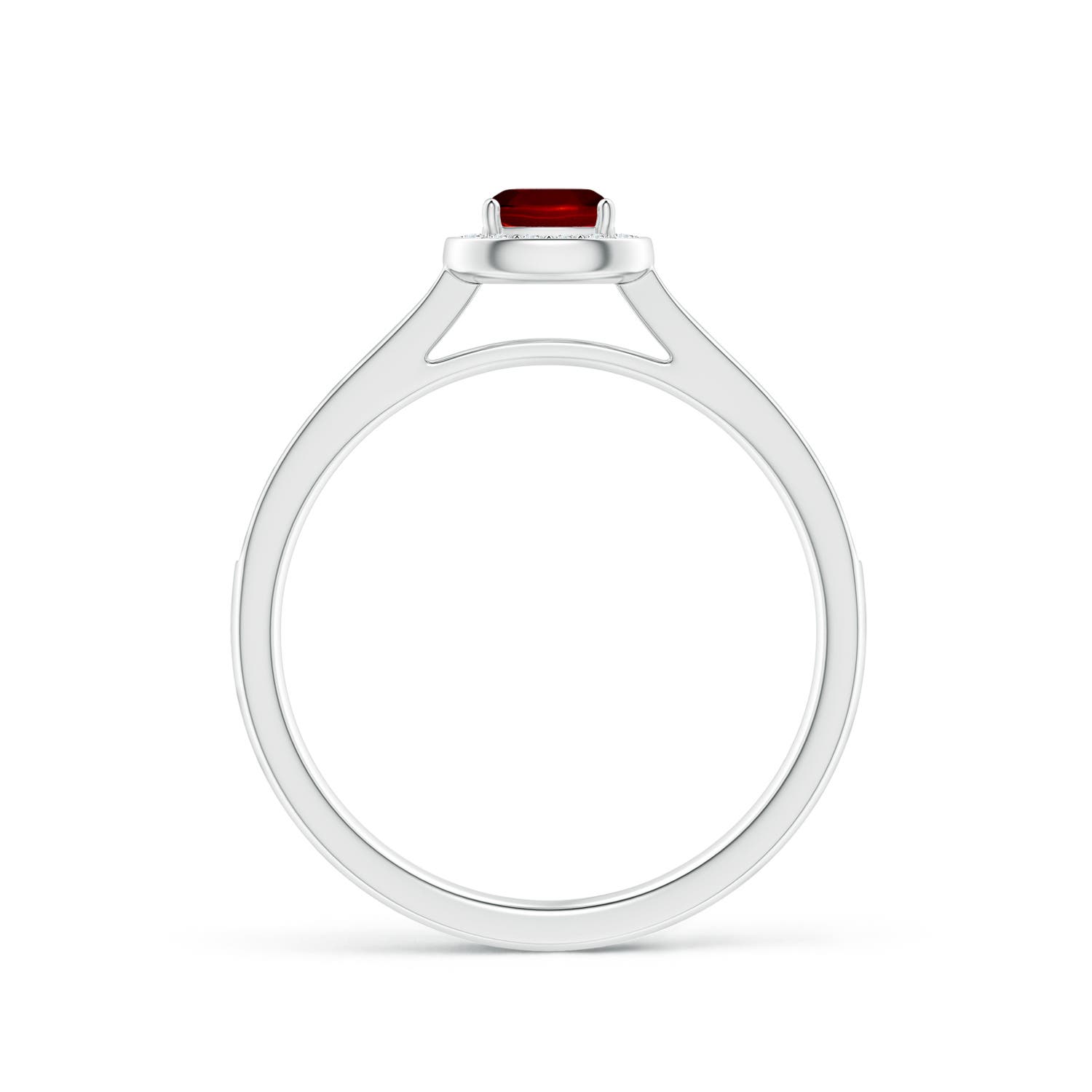 AAAA - Ruby / 0.48 CT / 14 KT White Gold