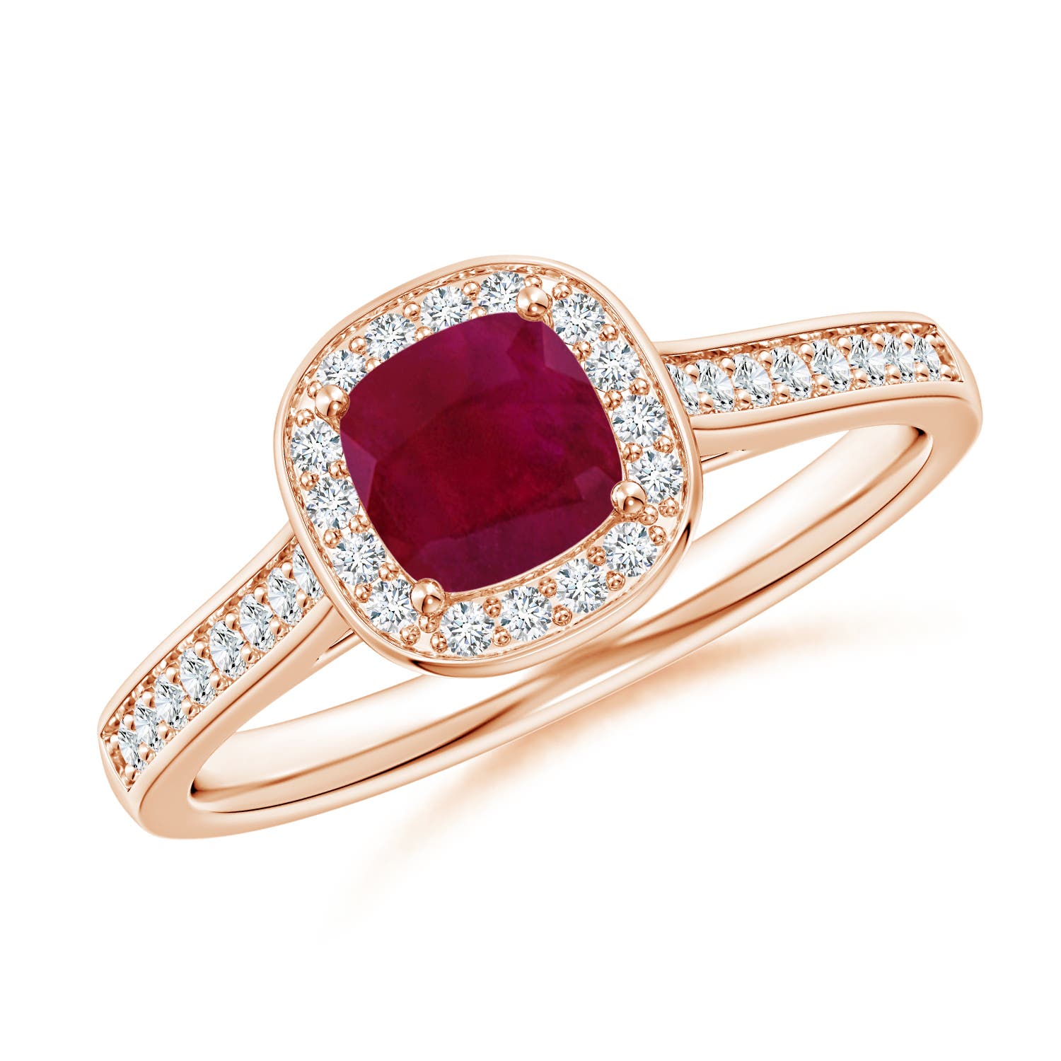 A - Ruby / 0.81 CT / 14 KT Rose Gold