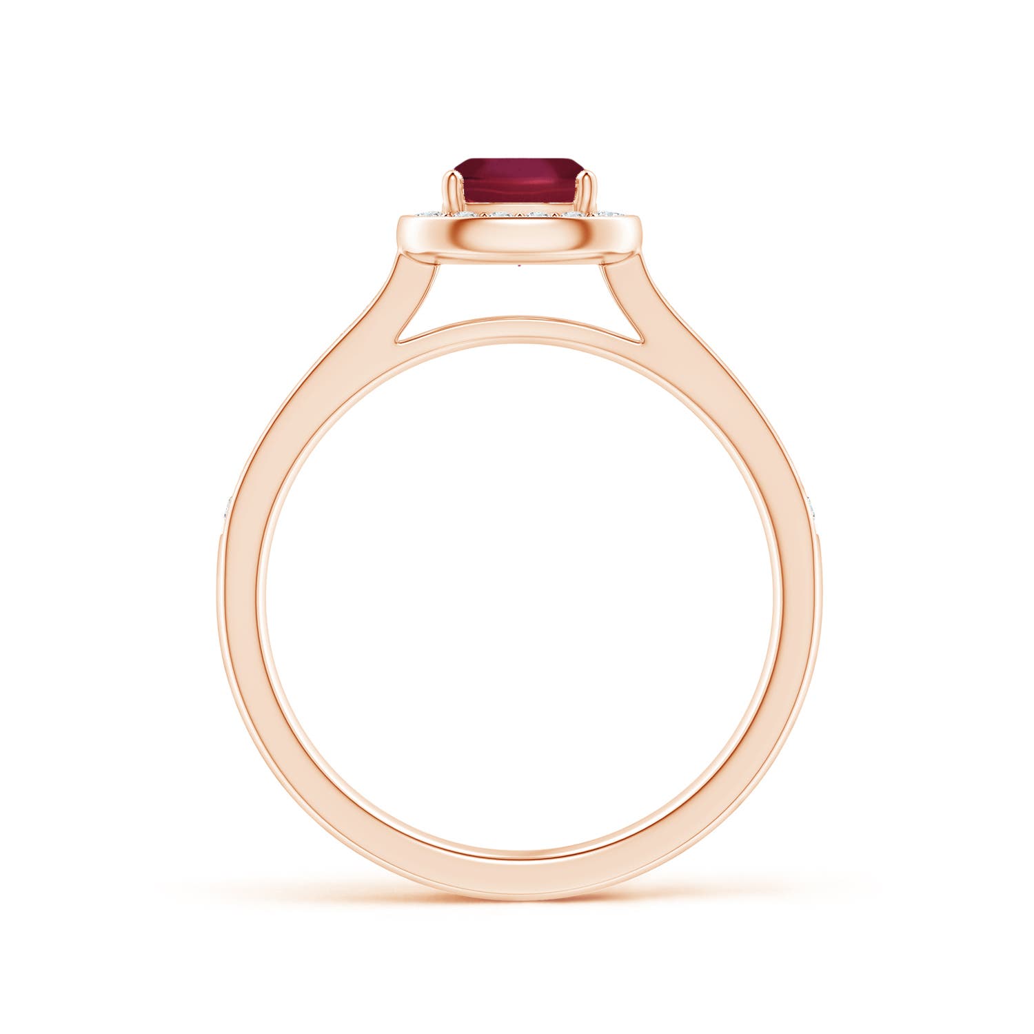 A - Ruby / 0.81 CT / 14 KT Rose Gold