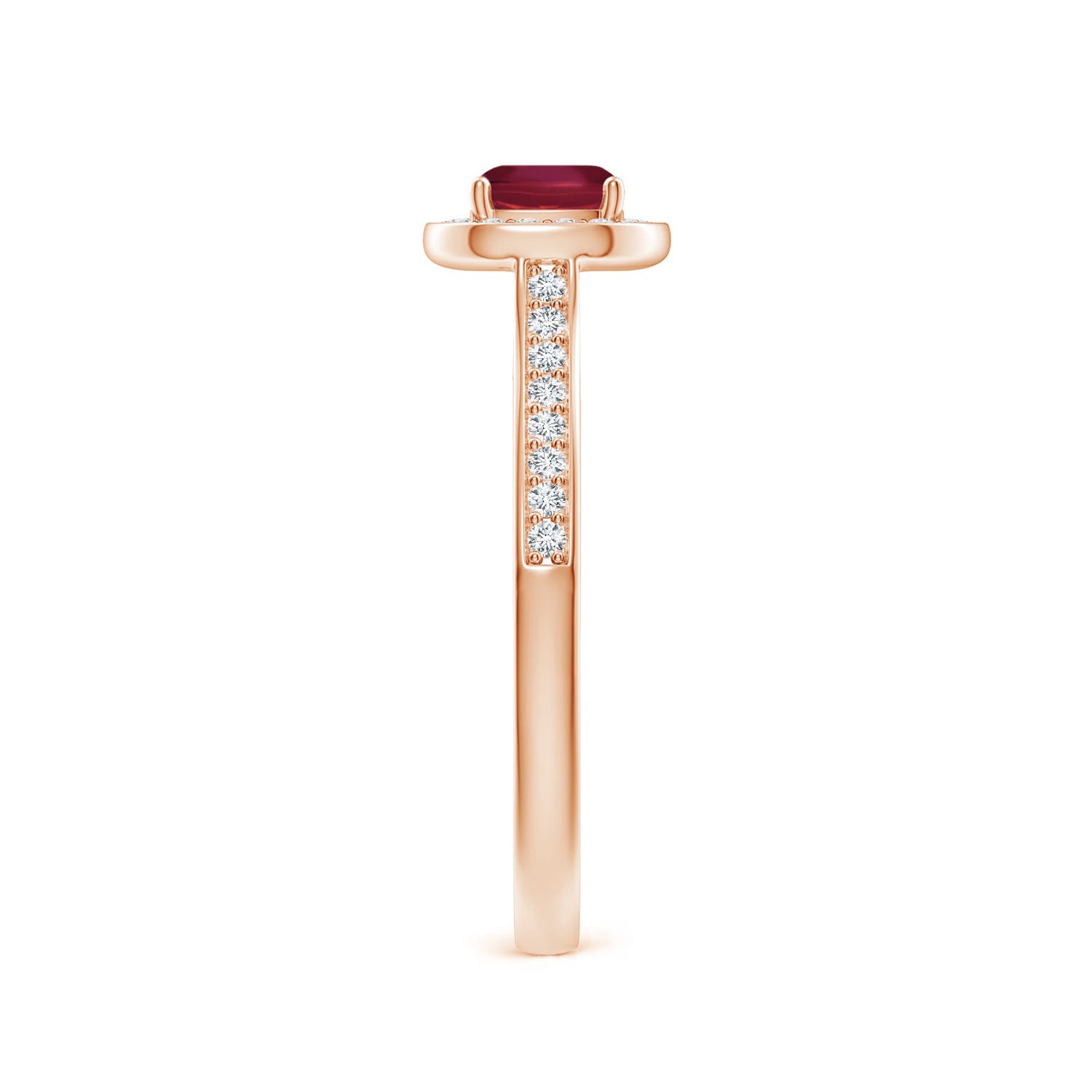 A - Ruby / 0.81 CT / 14 KT Rose Gold