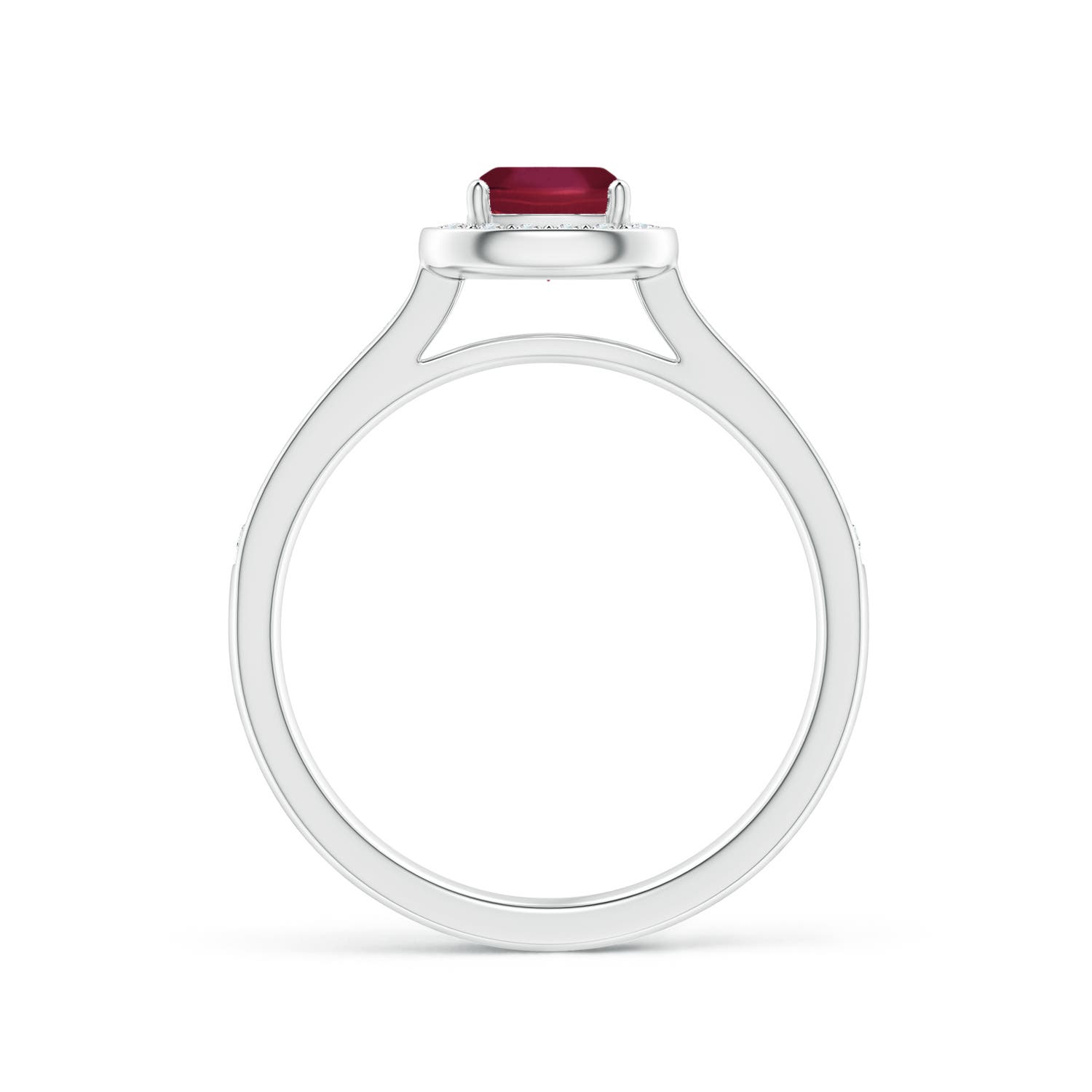 A - Ruby / 0.81 CT / 14 KT White Gold