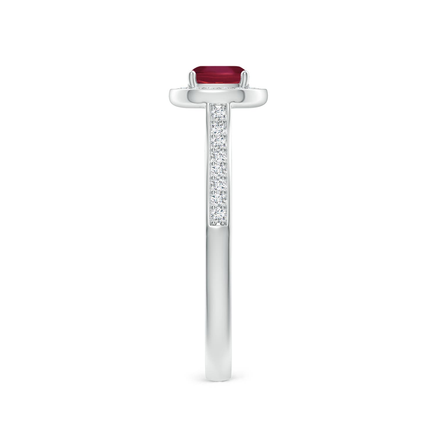 A - Ruby / 0.81 CT / 14 KT White Gold