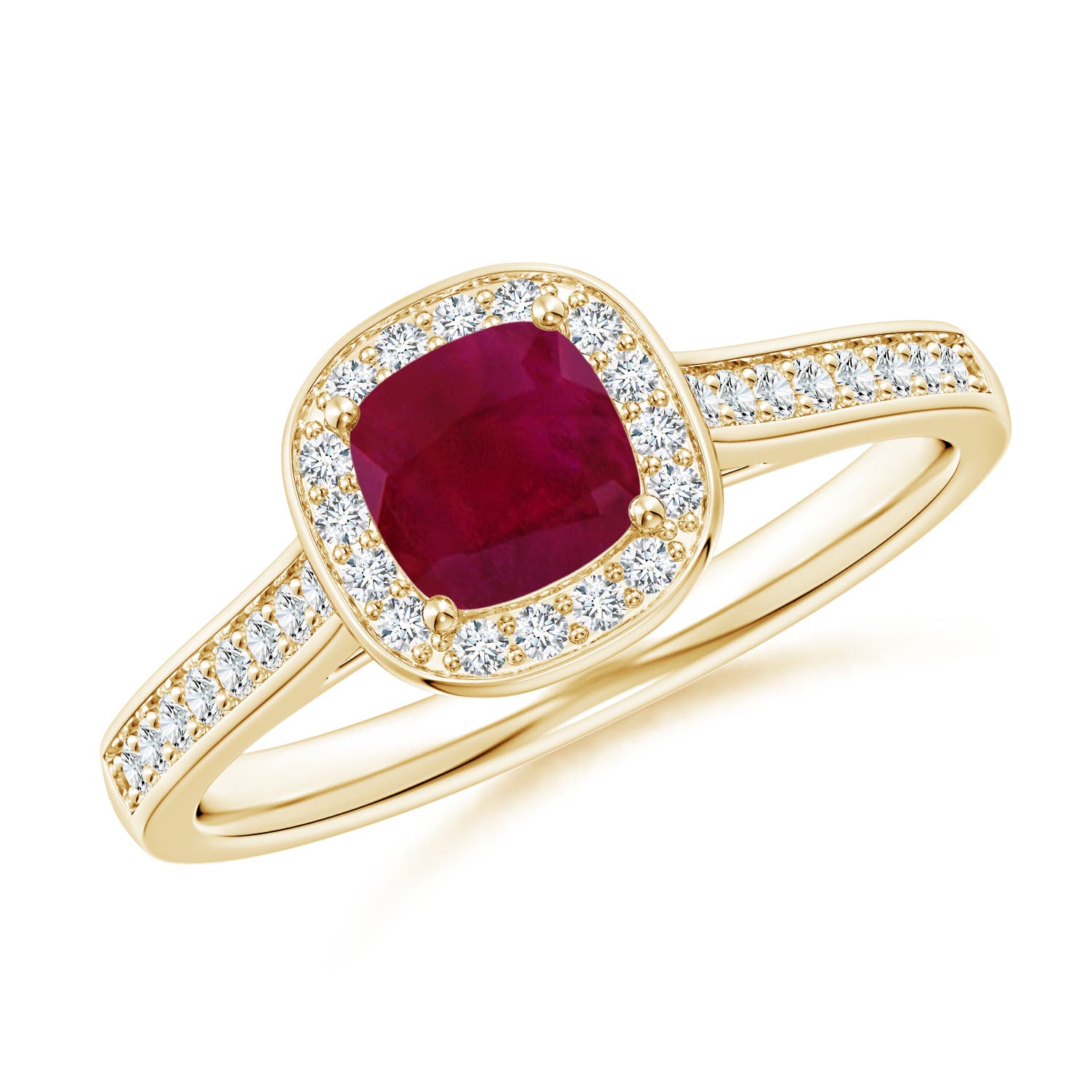 A - Ruby / 0.81 CT / 14 KT Yellow Gold