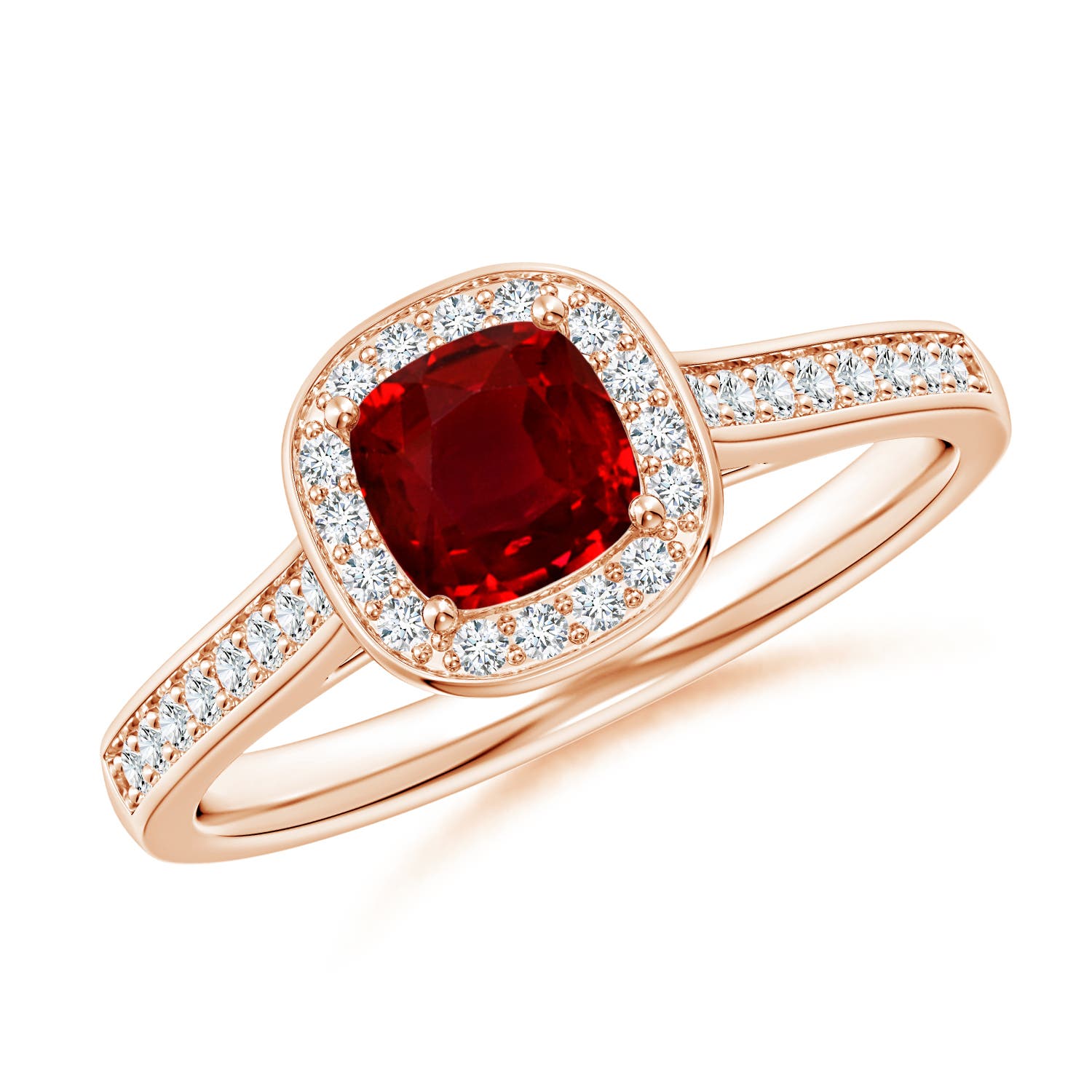 AAAA - Ruby / 0.81 CT / 14 KT Rose Gold