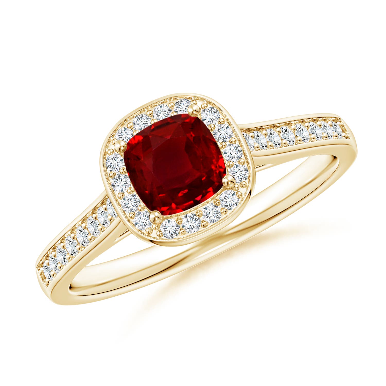 AAAA - Ruby / 0.81 CT / 14 KT Yellow Gold