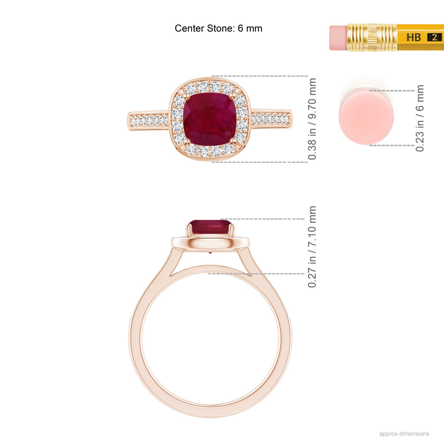 A - Ruby / 1.23 CT / 14 KT Rose Gold