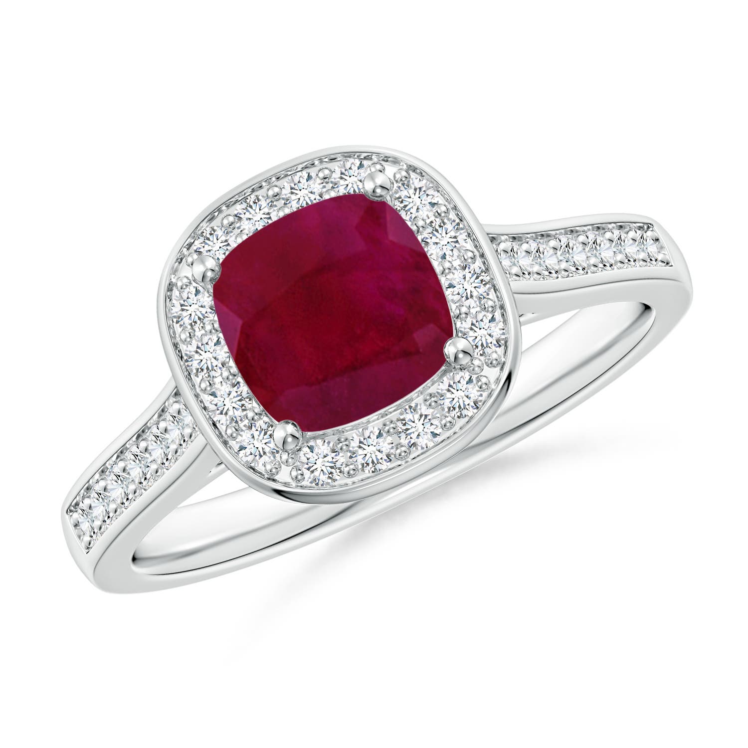 A - Ruby / 1.23 CT / 14 KT White Gold