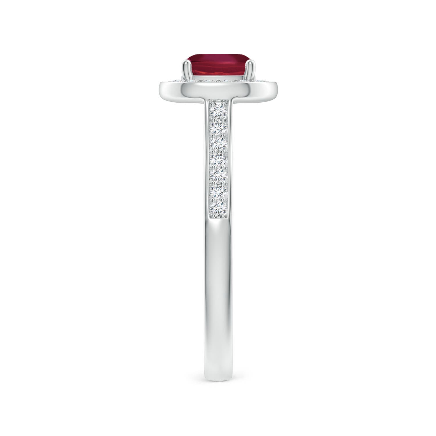 A - Ruby / 1.23 CT / 14 KT White Gold