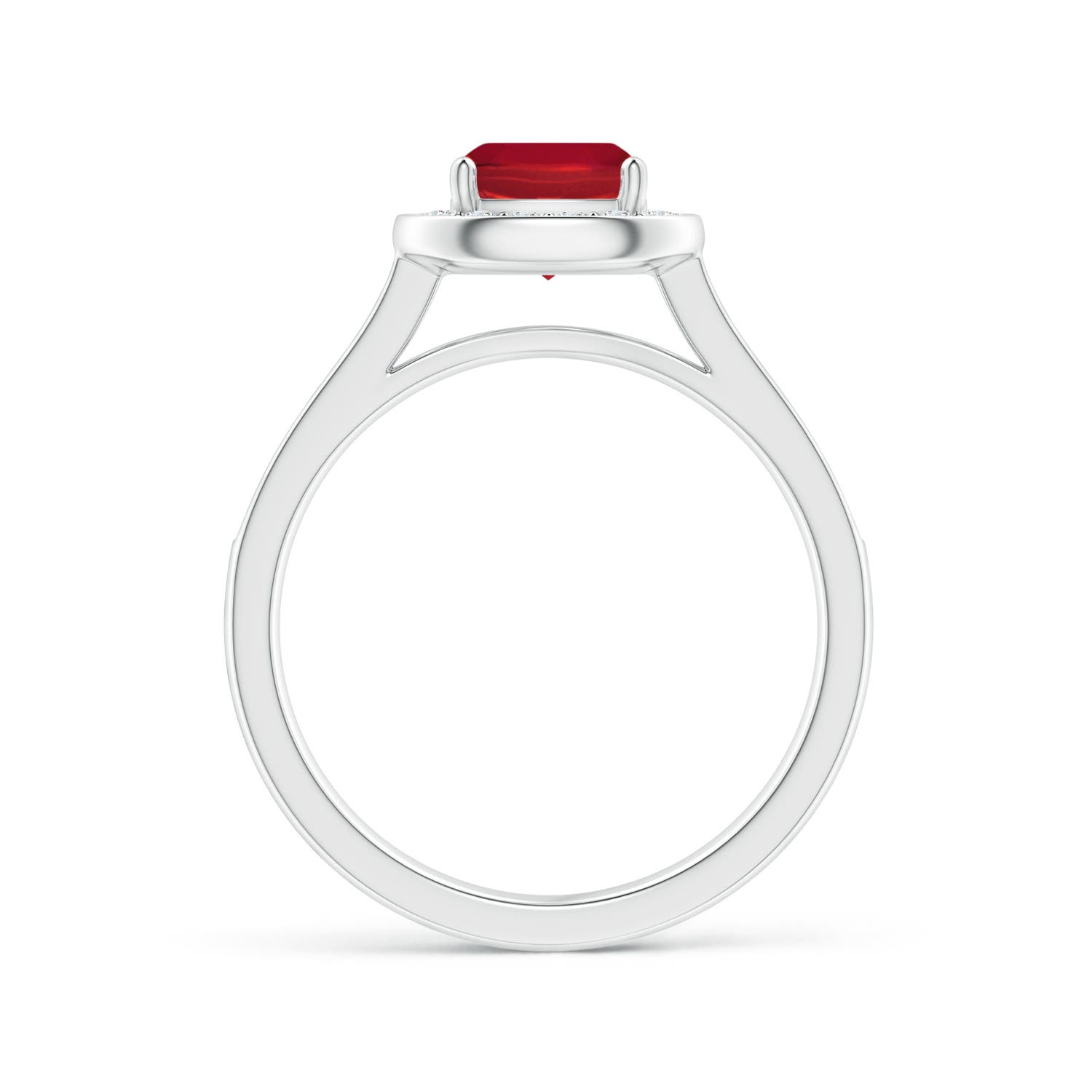 AA - Ruby / 1.23 CT / 14 KT White Gold